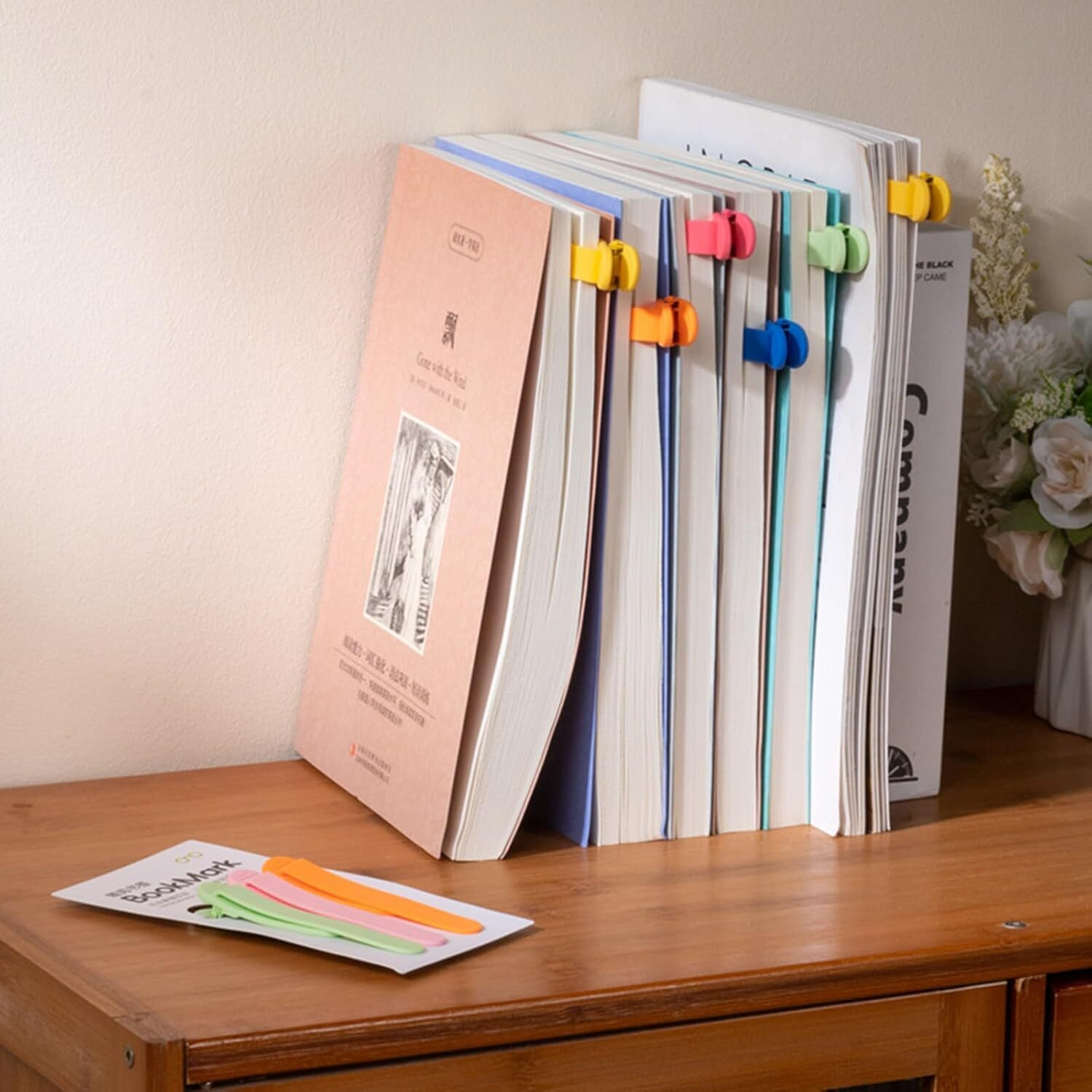 Image of JANKRUT book mark clips with sticky -3PSC Book Page Holder Markers Clip Bookmark