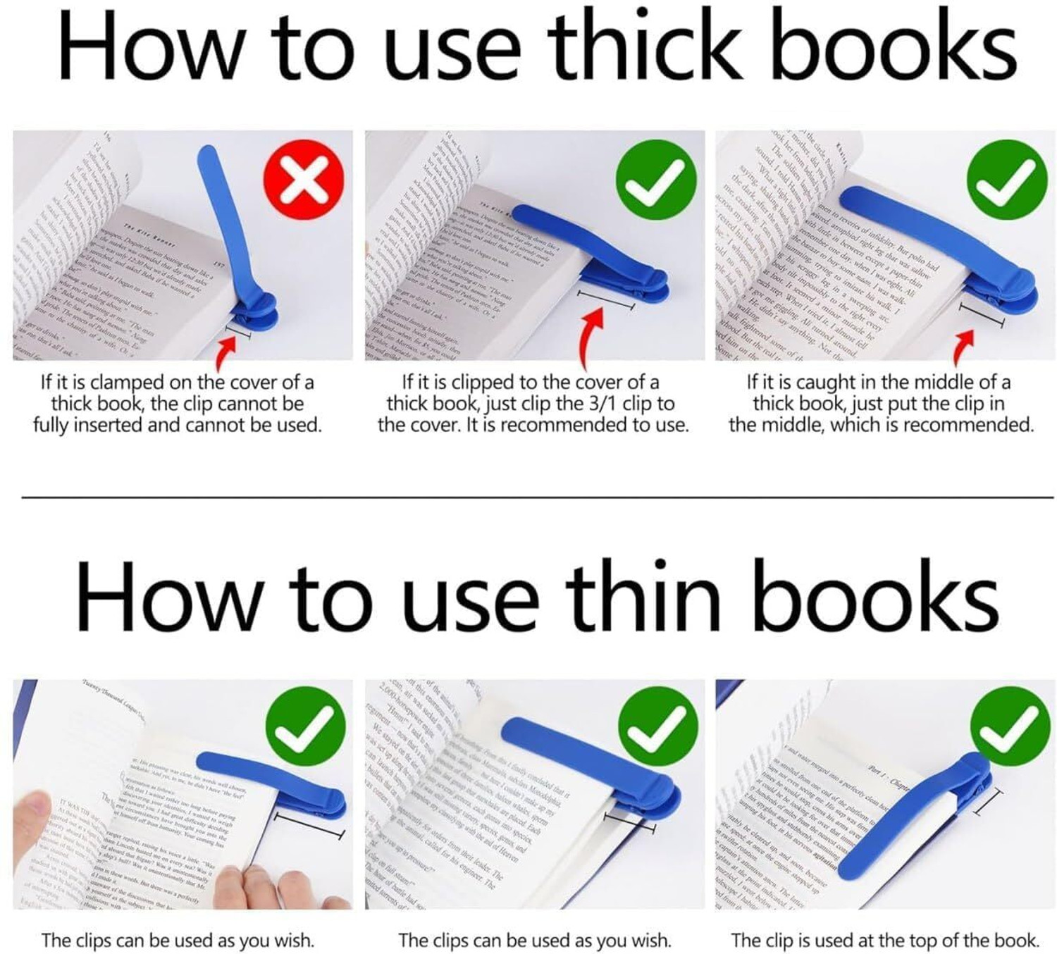 Image of JANKRUT book mark clips with sticky -3PSC Book Page Holder Markers Clip Bookmark