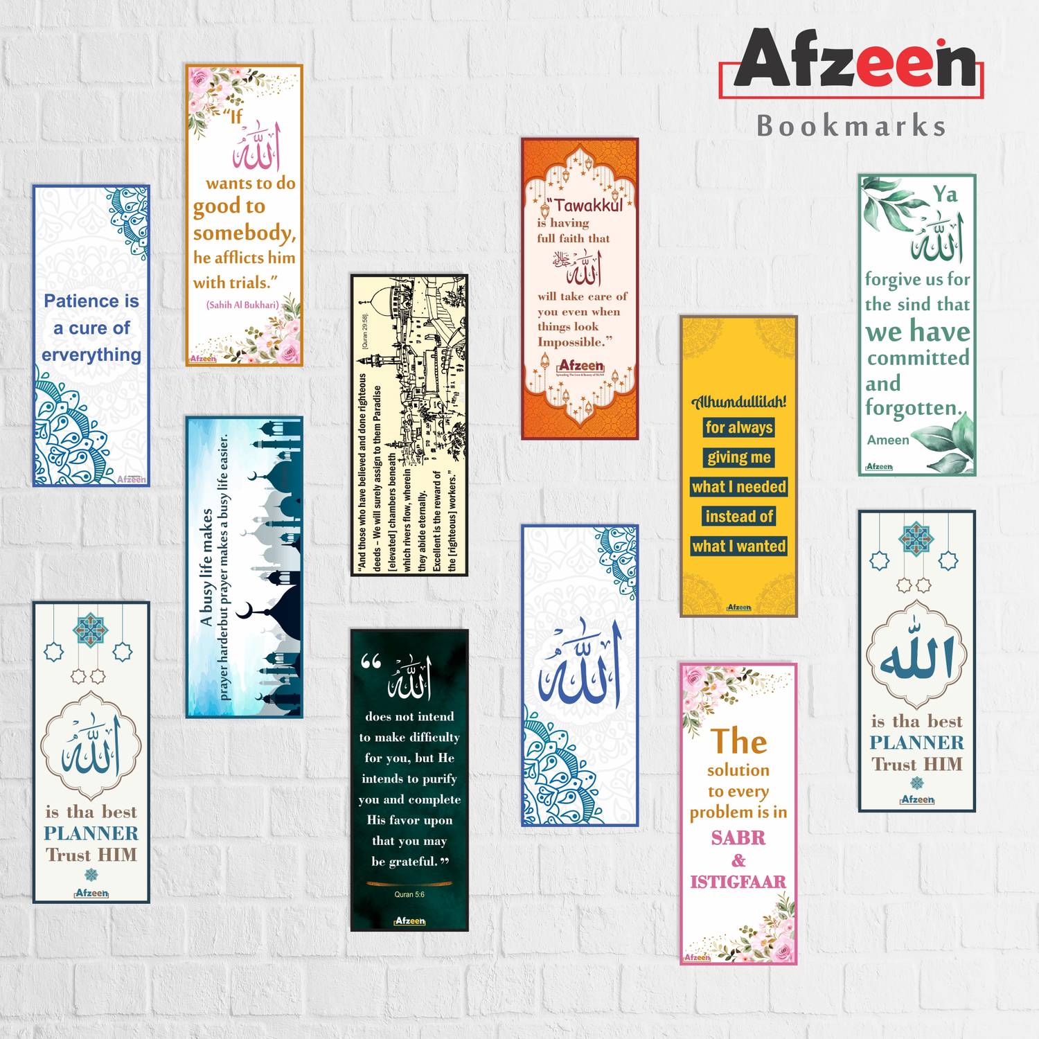 Afzeen Islamic Bookmarks for book lover Synthetic Paper Bookmark
