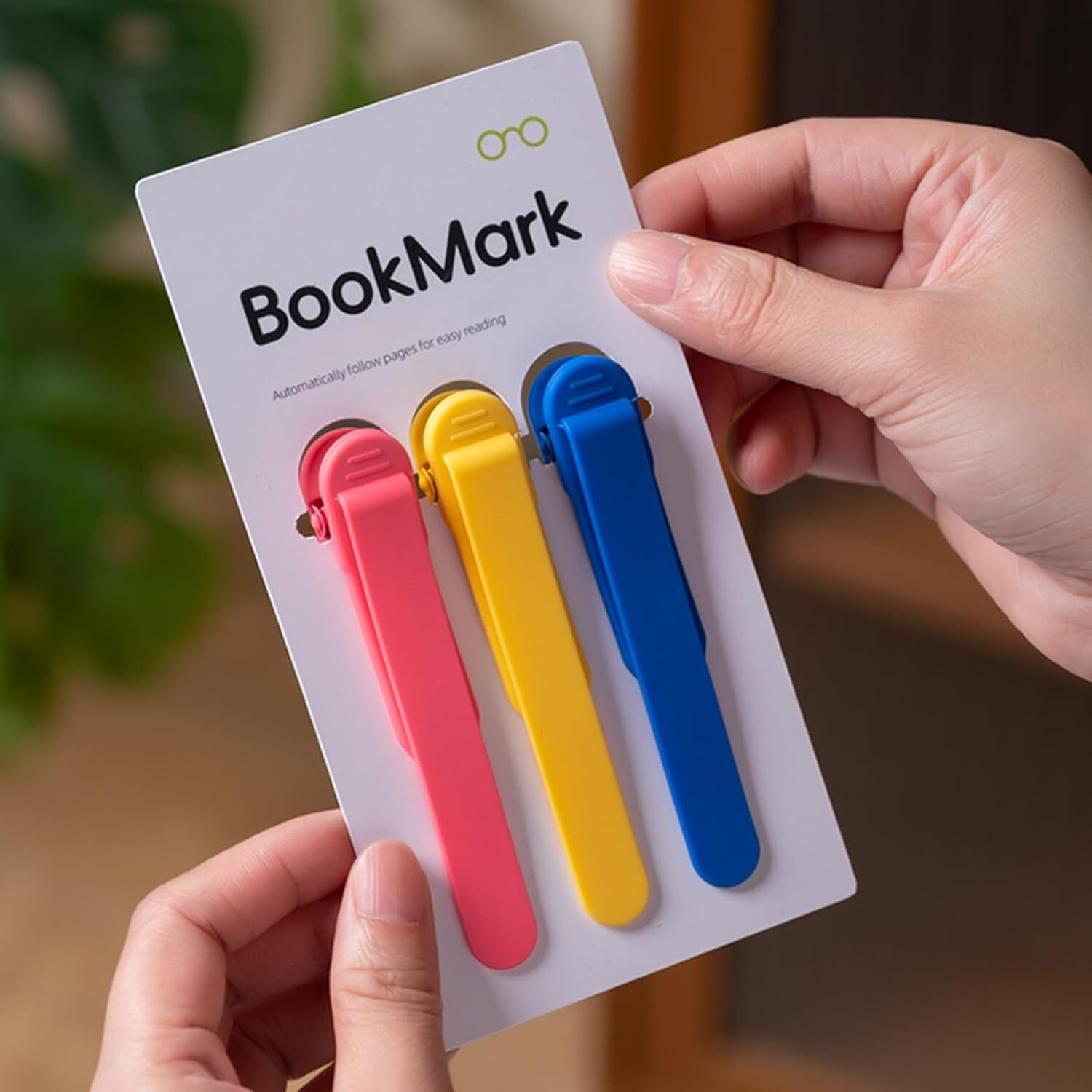 Image of JANKRUT book mark clips with sticky -3PSC Book Page Holder Markers Clip Bookmark