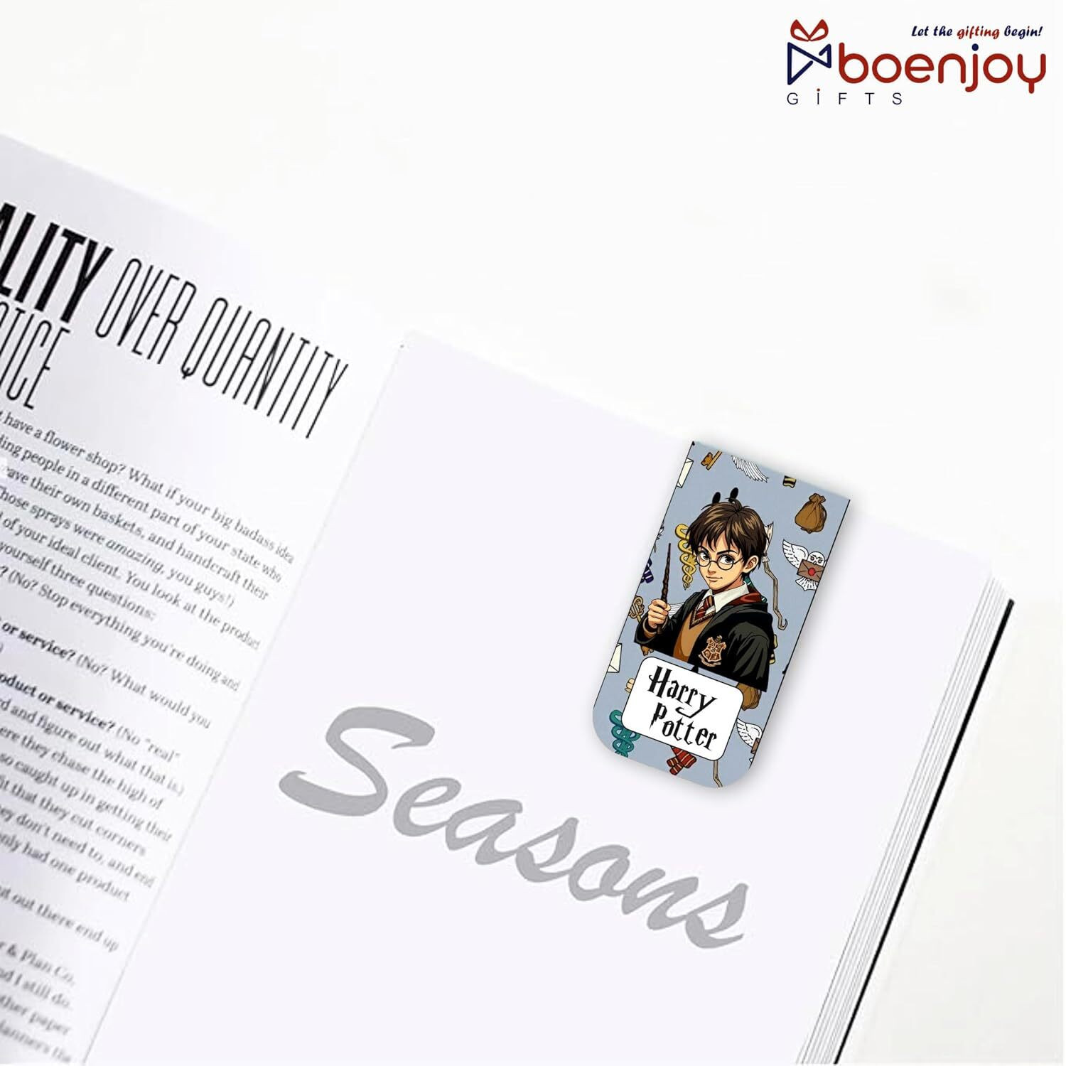 Image of Boenjoy Gifts Harry Potter Bookmark Set of 10- 8 Bookmarks + 2 Paper Bookmark for Book Lovers Aesthetic Bookmark