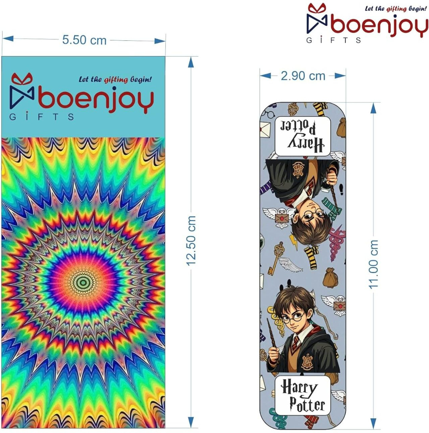 Image of Boenjoy Gifts Harry Potter Bookmark Set of 10- 8 Bookmarks + 2 Paper Bookmark for Book Lovers Aesthetic Bookmark