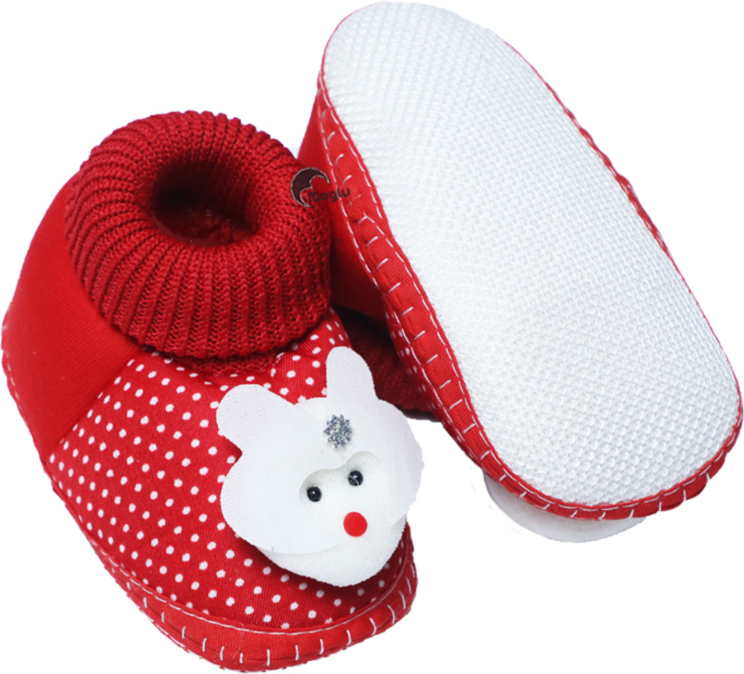 Image of MAGLU Baby Booties Soft Sole Shoes for Newborn 0-12 Months Boys & Girls Unisex Booties