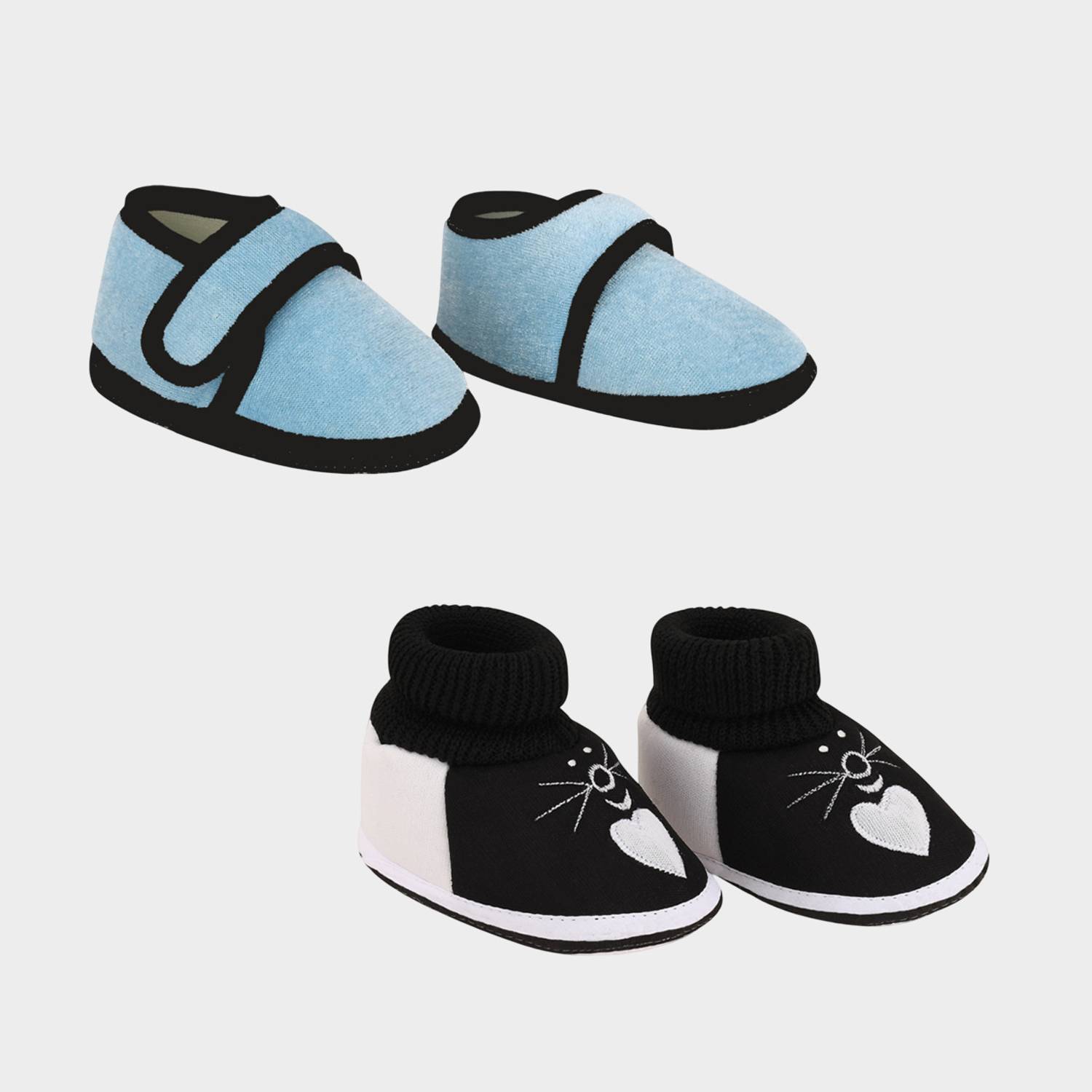 Billion Pack of 2 Adorable Skin Friendly New Born Baby Shoes, Cute Baby Booties