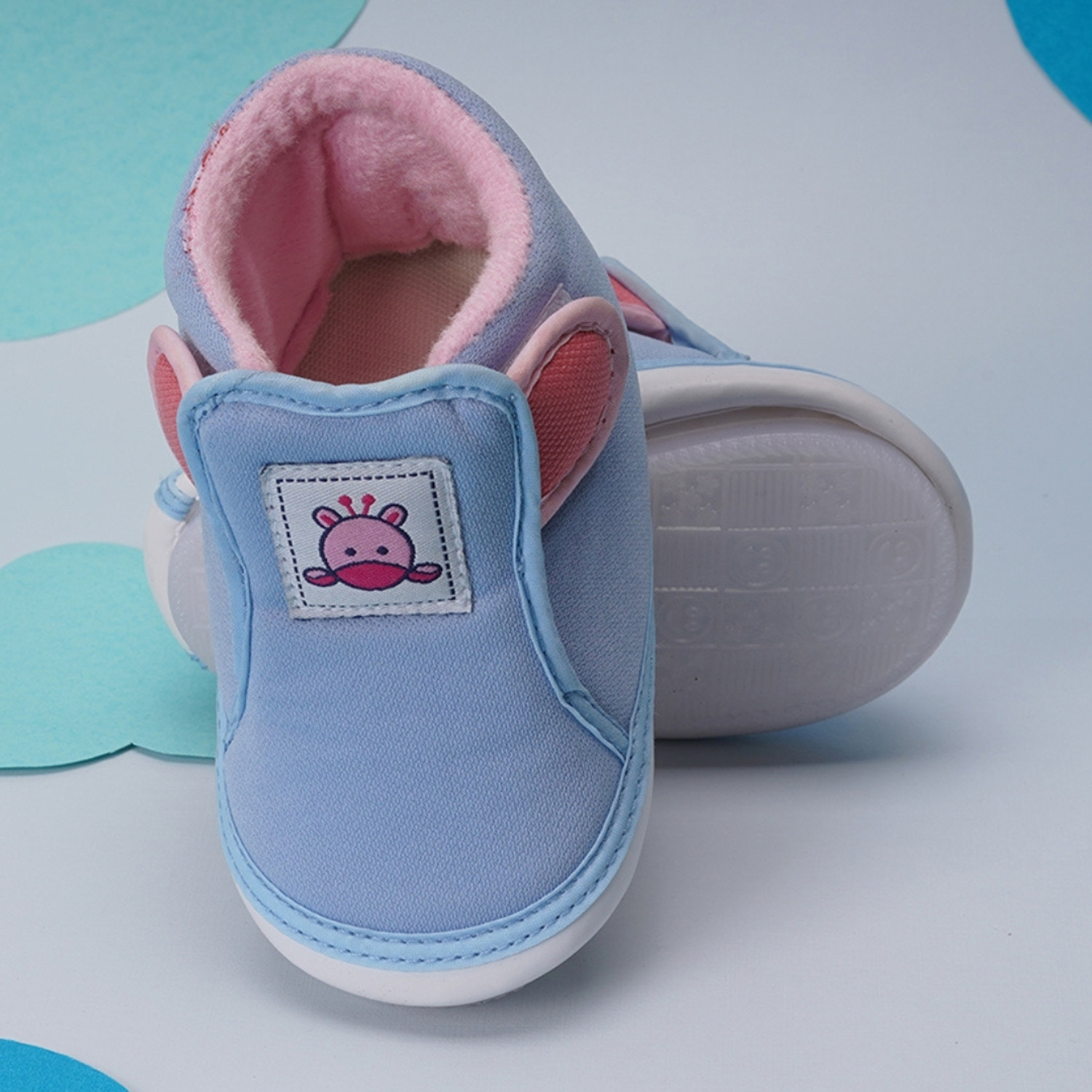 Image of Neska Moda 12 To 15 Months Baby Boys & Girls Cotton Velcro Chu Chu Musical Shoes / Booties