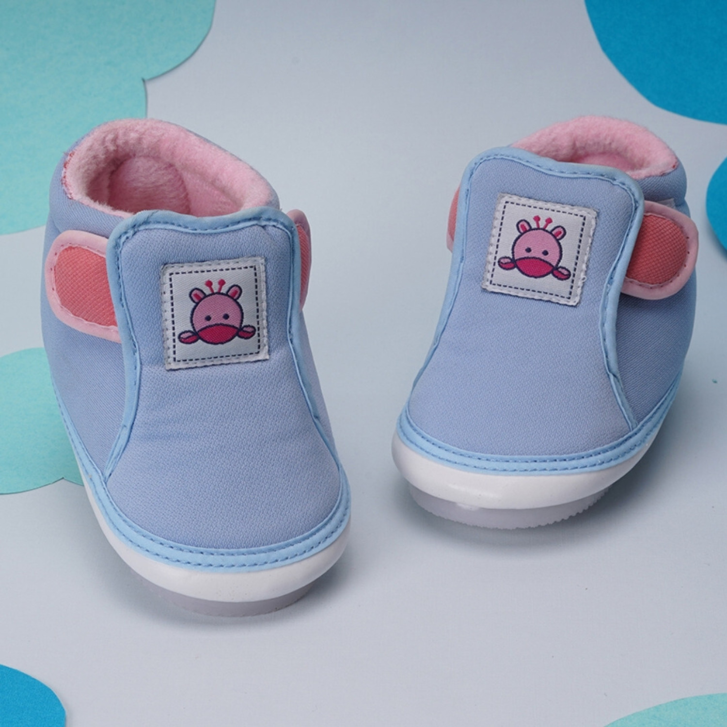 Image of Neska Moda 15 To 18 Months Baby Boys & Girls Cotton Velcro Chu Chu Musical Shoes / Booties