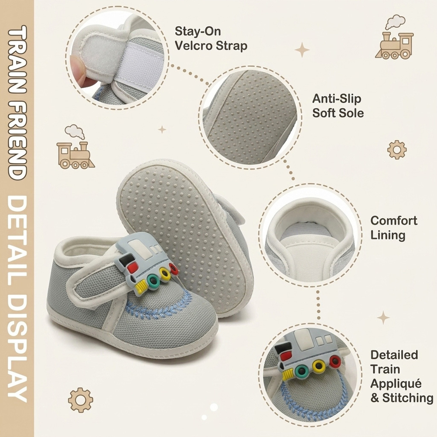 Image of EUODOO Baby Shoes Fashion Toddler Shoes | Sandals Soft Soled Toddler | Bootie for Baby Booties