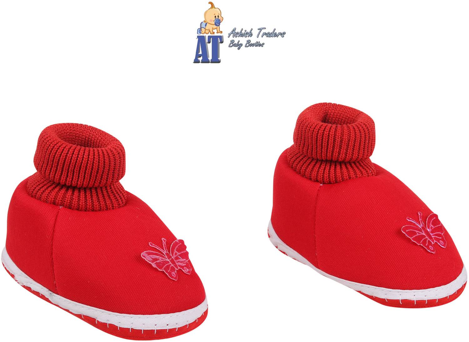 ASHISH TRADERS SNS-RED SHOES BUTTERFLY Booties