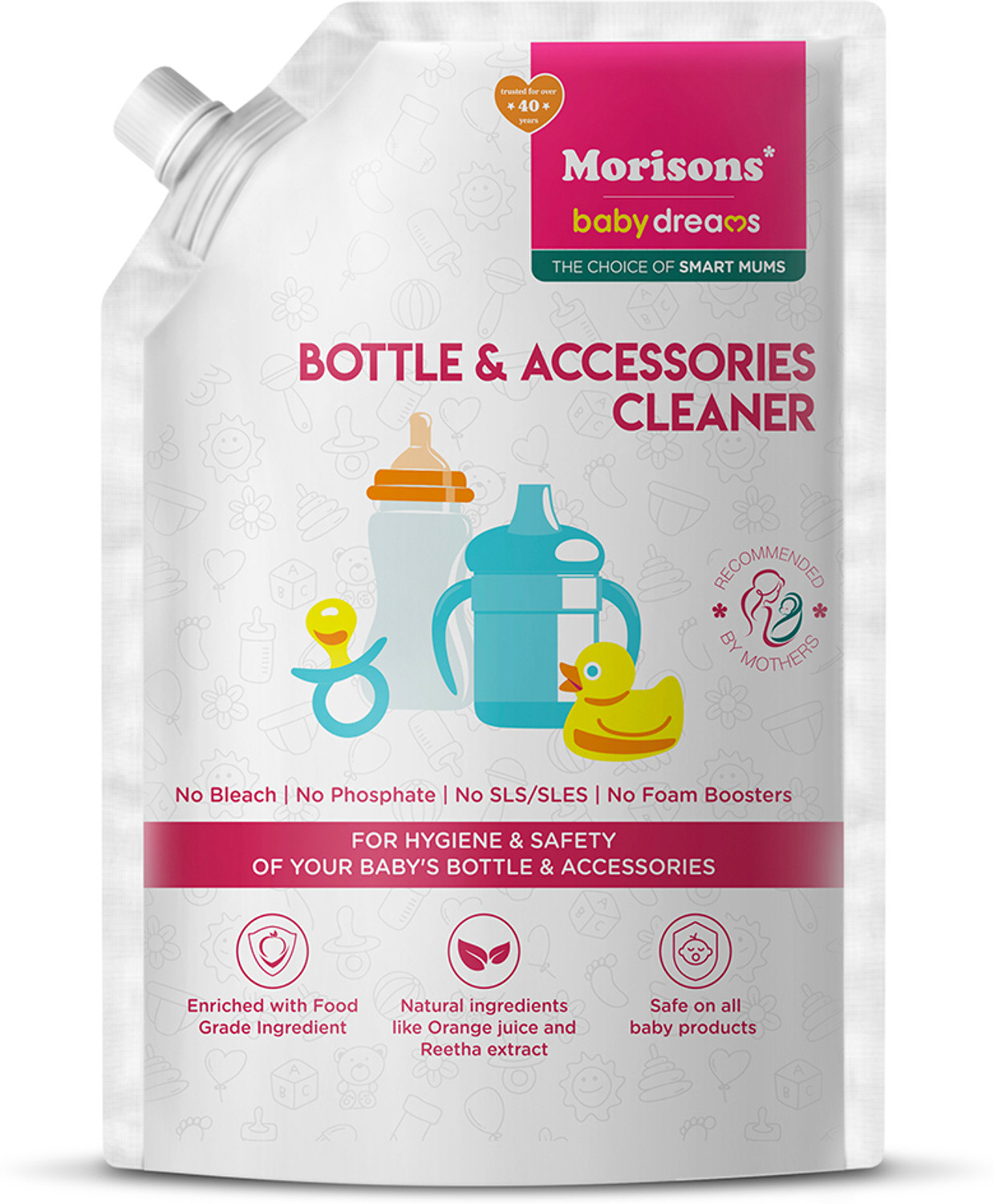 Image of Morisons Baby Dreams Bottle & Accessories Cleaner - Refill Pack 500ml