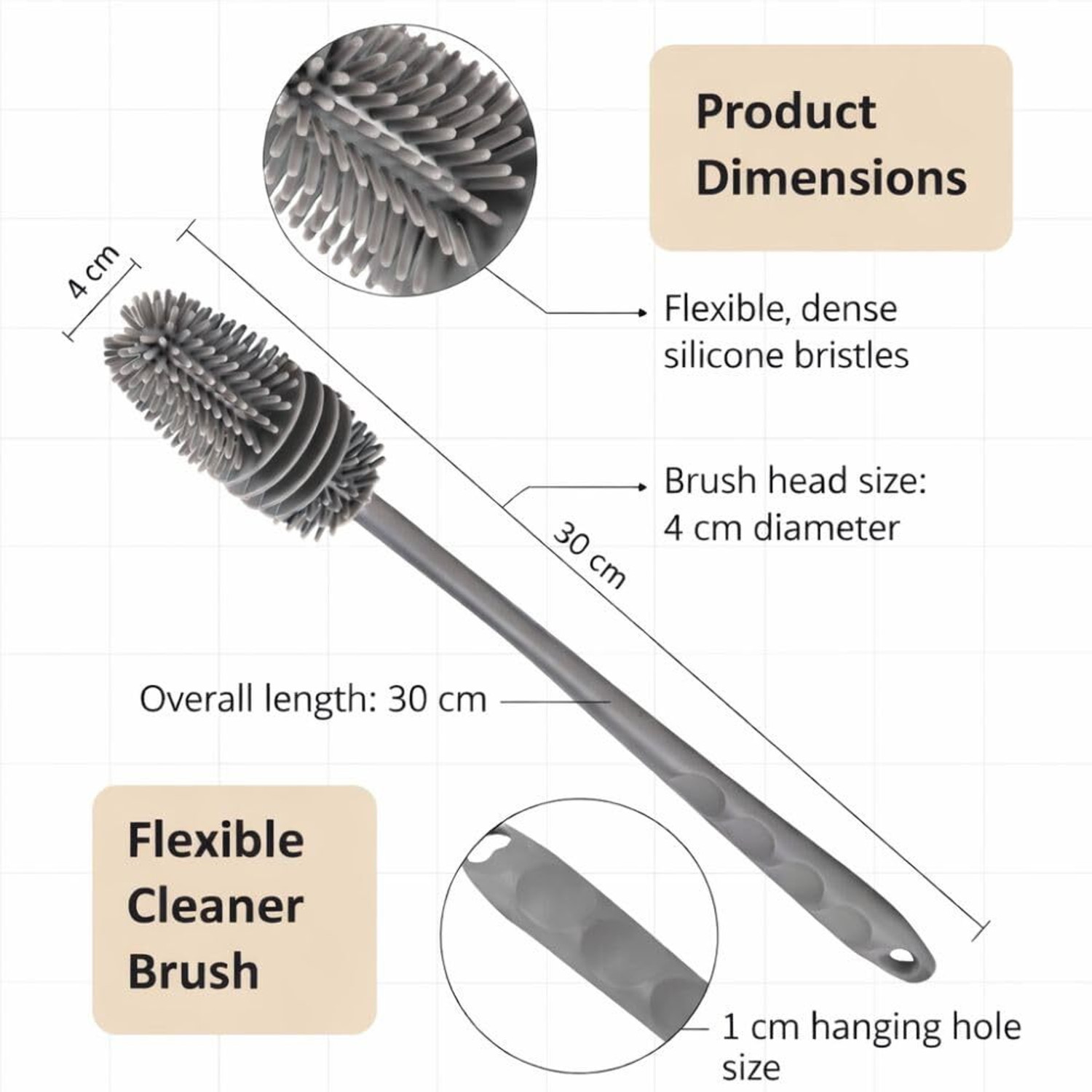 Image of INASAN BOTTLE CLEANER BRUSH ( PACK OF 4 )