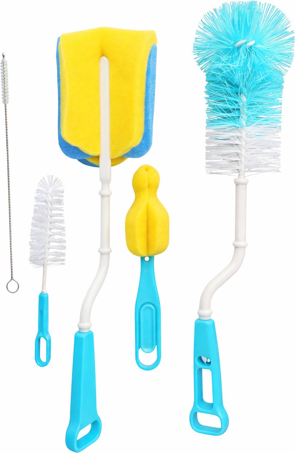 AWEJOY 5 Pcs Baby Bottle Cleaning Brush Set | BPA Free Bottle, Nipple & Straw Cleaner