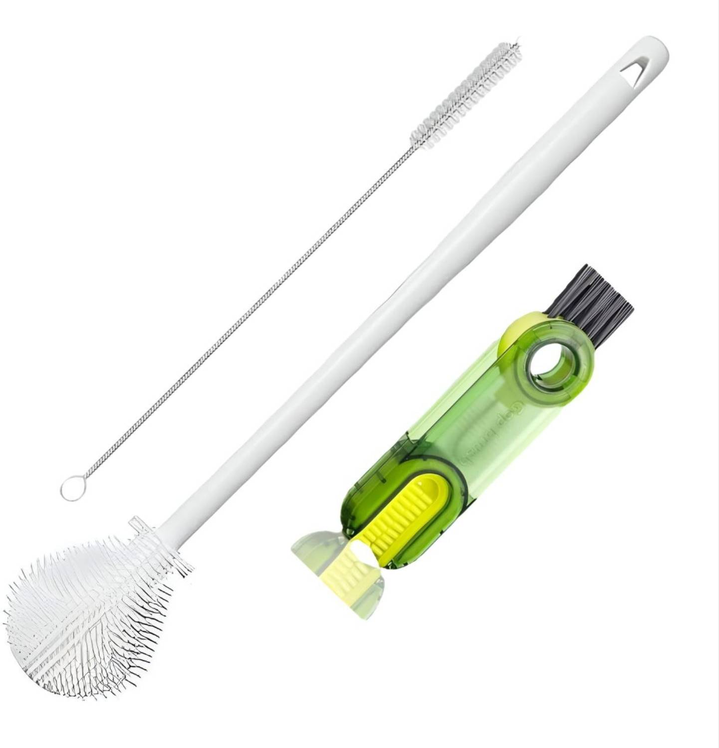 atrmitra Silicone Cup Brush with Long Handle + Straw Cleaner + Multi-Function Gap Brush