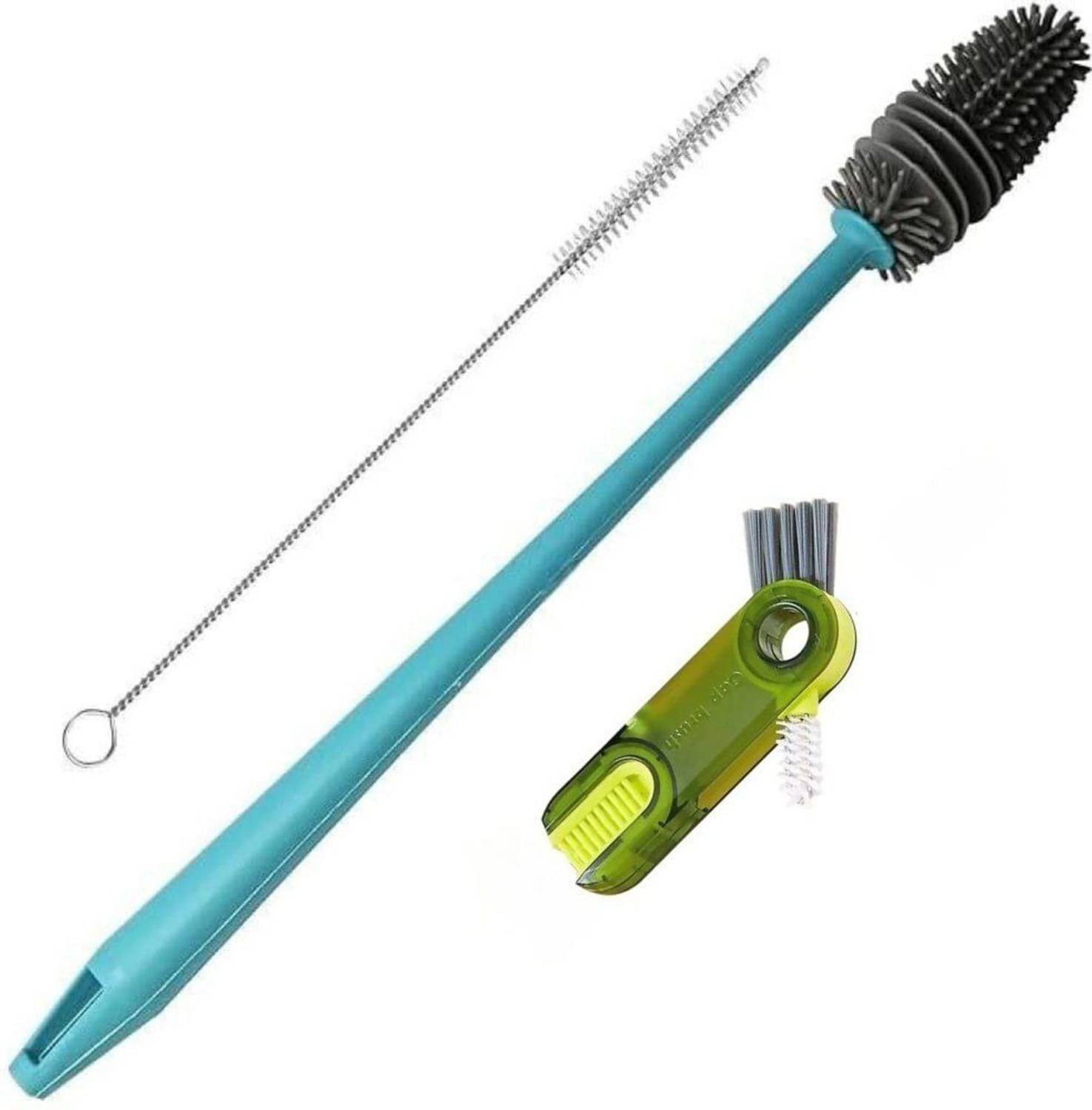 atrmitra Silicone Cleaner with Thermos Lid, Straw Cleaner Multi-purpose Tools for Kitchen