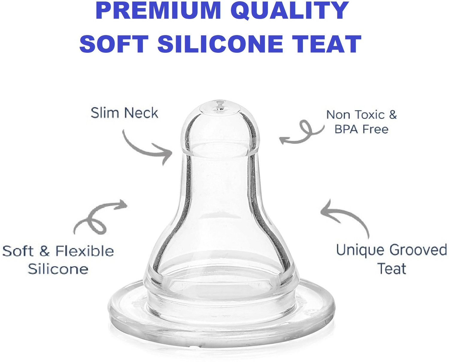 Image of BONNE Newborn Bottle Nipples for All Type Feeding Bottles (pack of 10) New Born Flow Nipple
