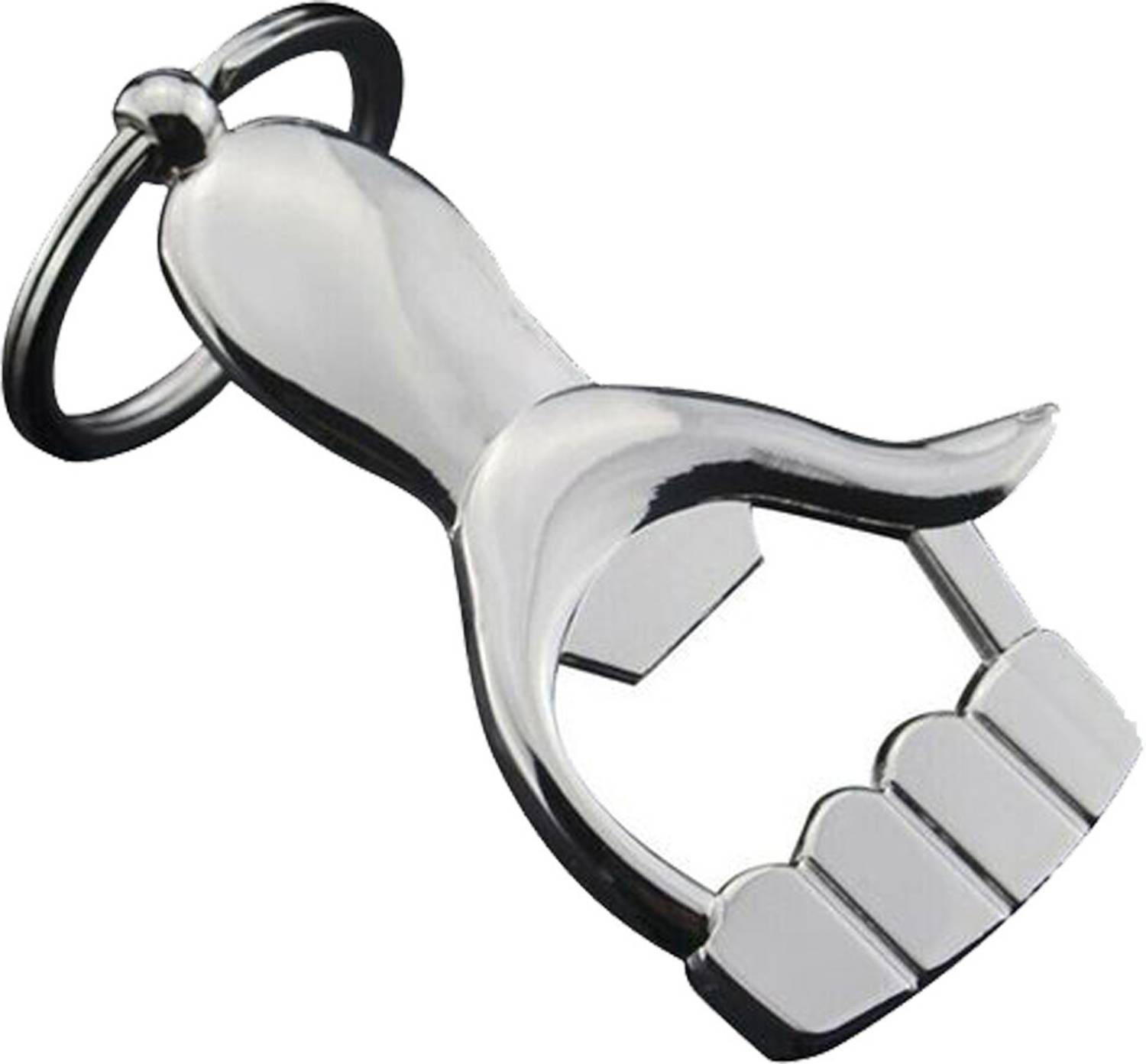 Trimurti Silver Stainless Bottle Opener with Keyring - Image 4