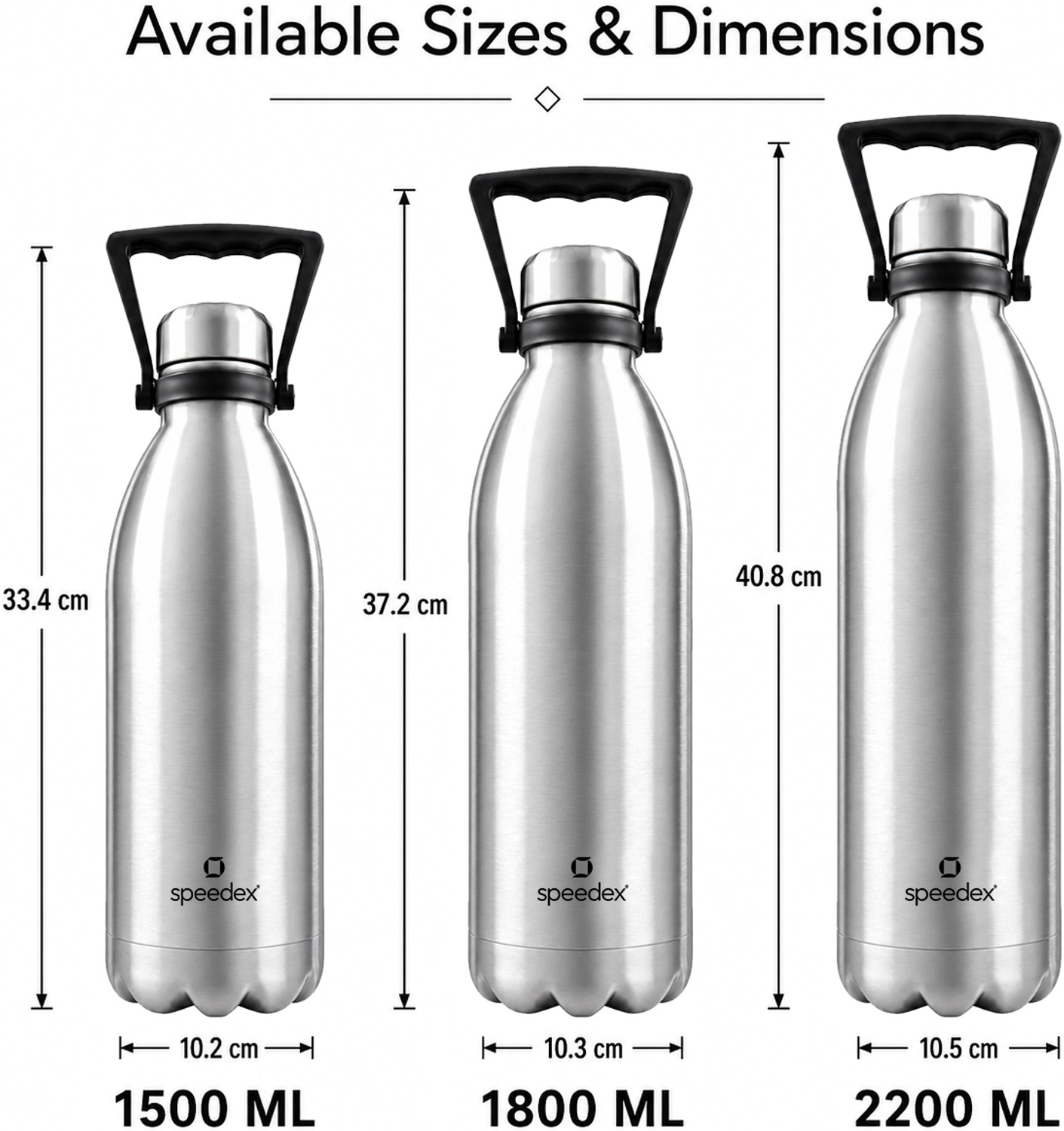 Image of SPEEDEX Thermos Bottle Vacuum Insulated Stainless Steel for Kids, Men, Women 1800 ML 1800 ml Stainless Steel Flask