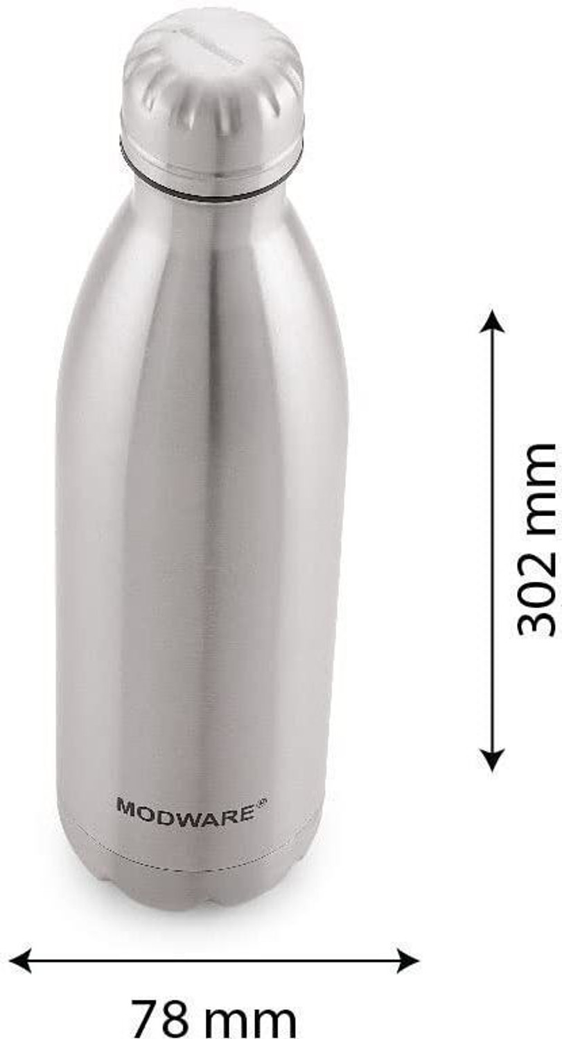 Image of MODWARE Vacuum Insulated Stainless Steel Water Bottle Thermos Flask For Office, Travel- 750 ml Steel Bottle