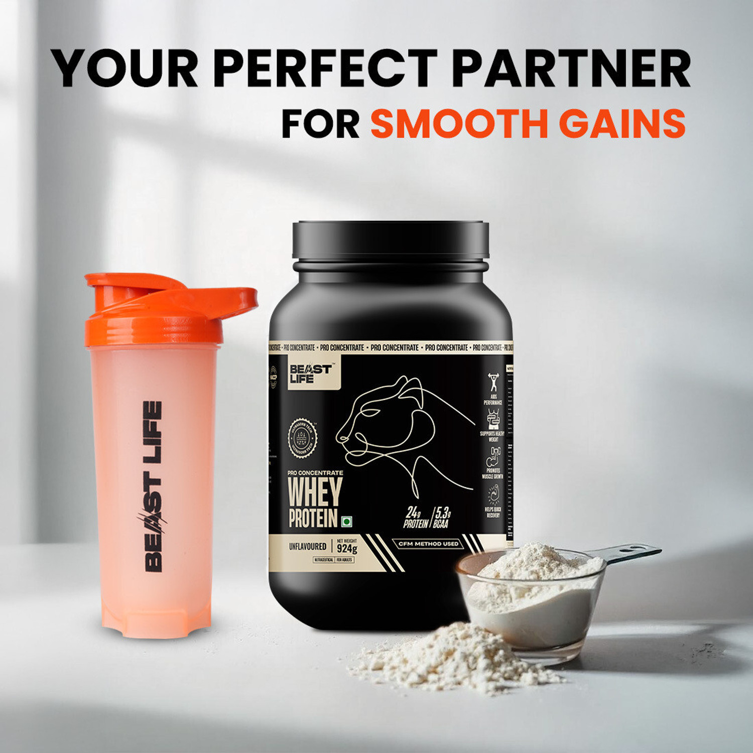 Image of BeastLife Classic Gym shaker 100% Leakproof protein shaker 750 ml Shaker 750 ml Plastic Shaker