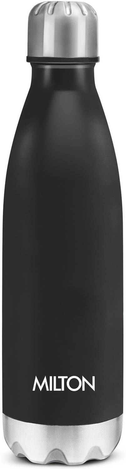 MILTON Shine 1000 Stainless Steel Water Bottle, Black 870 ml