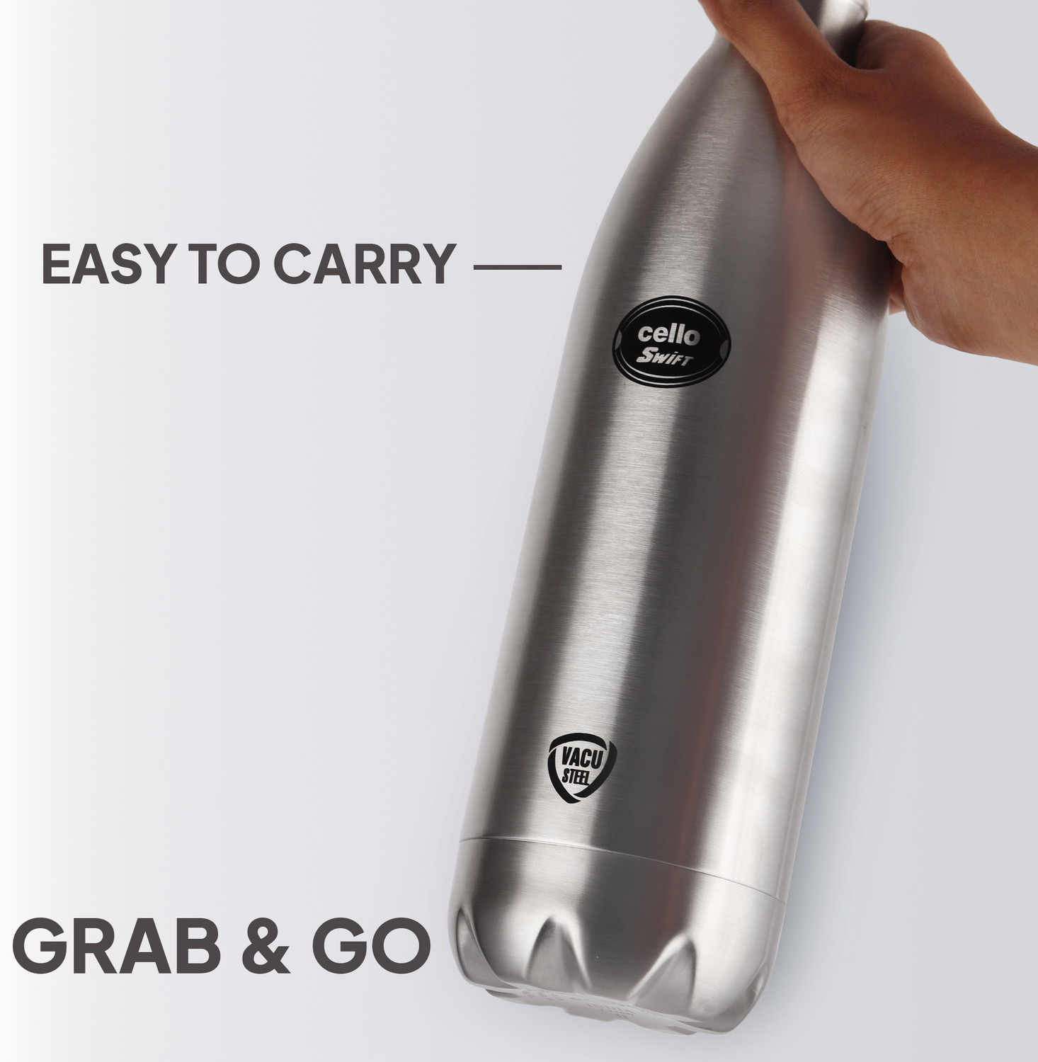 Image of cello Swift SS Double Walled Flask with Thermal Jacket, Hot and Cold, 2200 ml Steel Flask