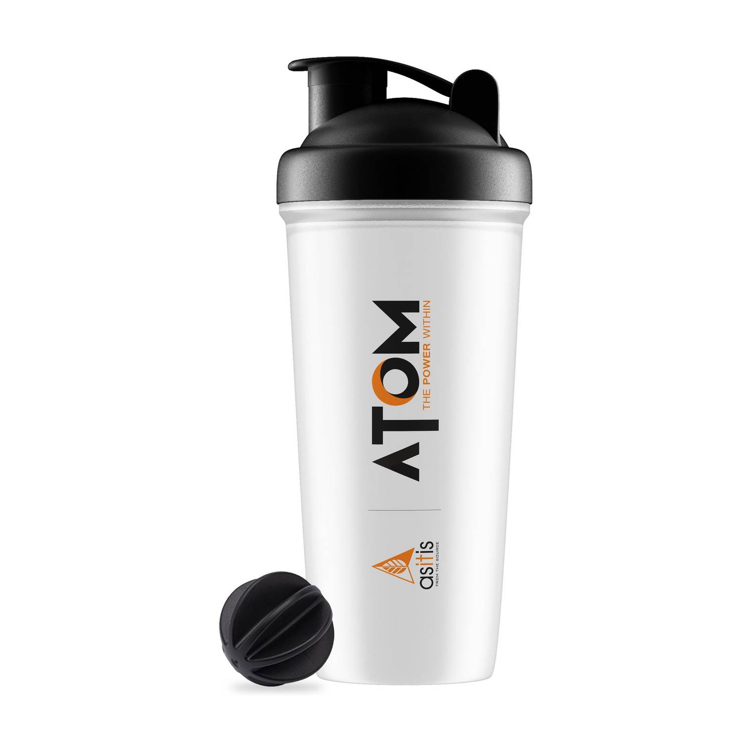 AS-IT-IS Nutrition ATOM shaker| BPA free | Durable| Leak Proof | With Mixer Ball | 800 ml Plastic Shaker