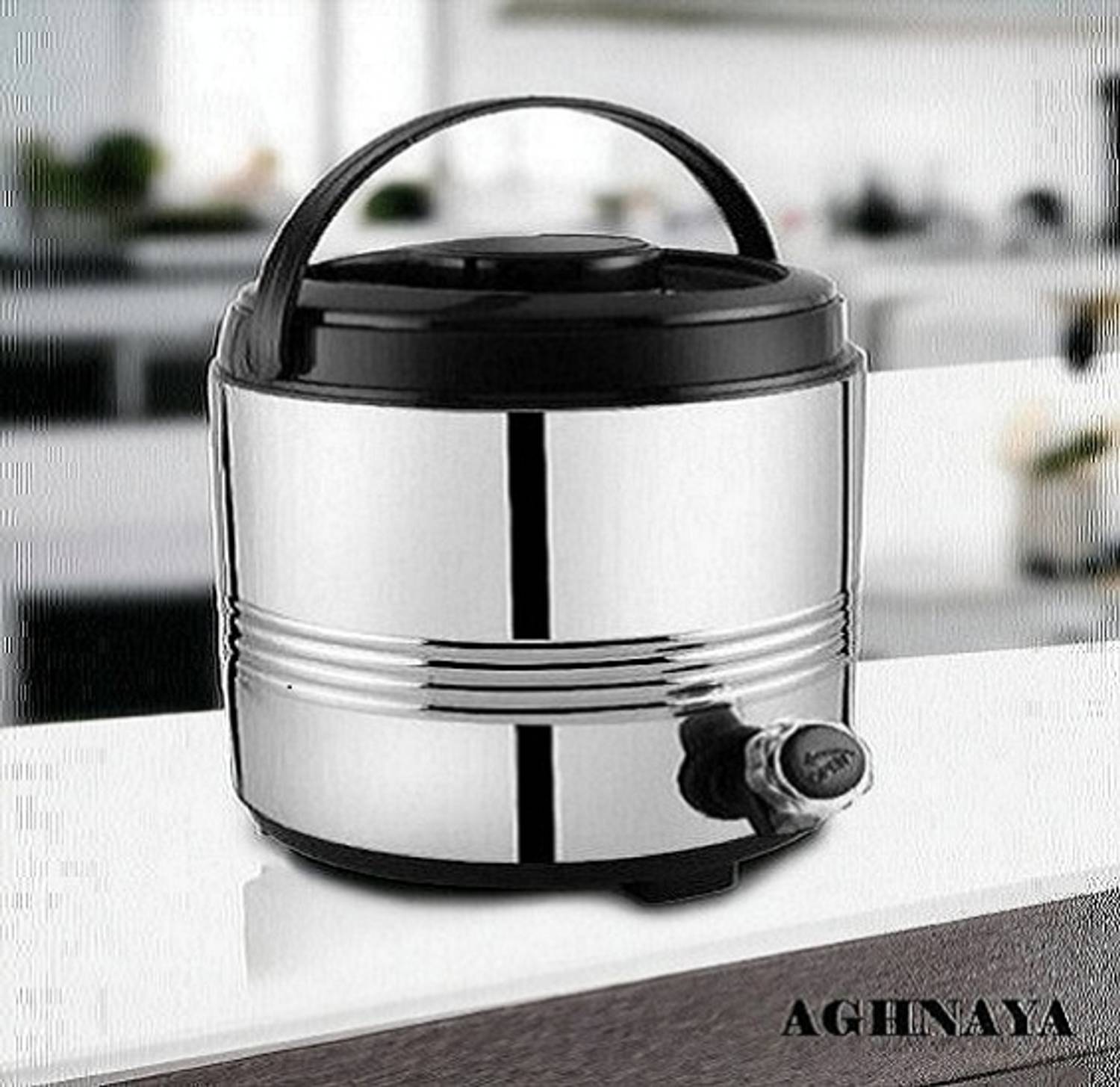 AGHNAYA AQUA Water jug Steel Hot and Cold 5 litre Insulated for Kitchen Home Office Travel 5000 ml Steel Flask