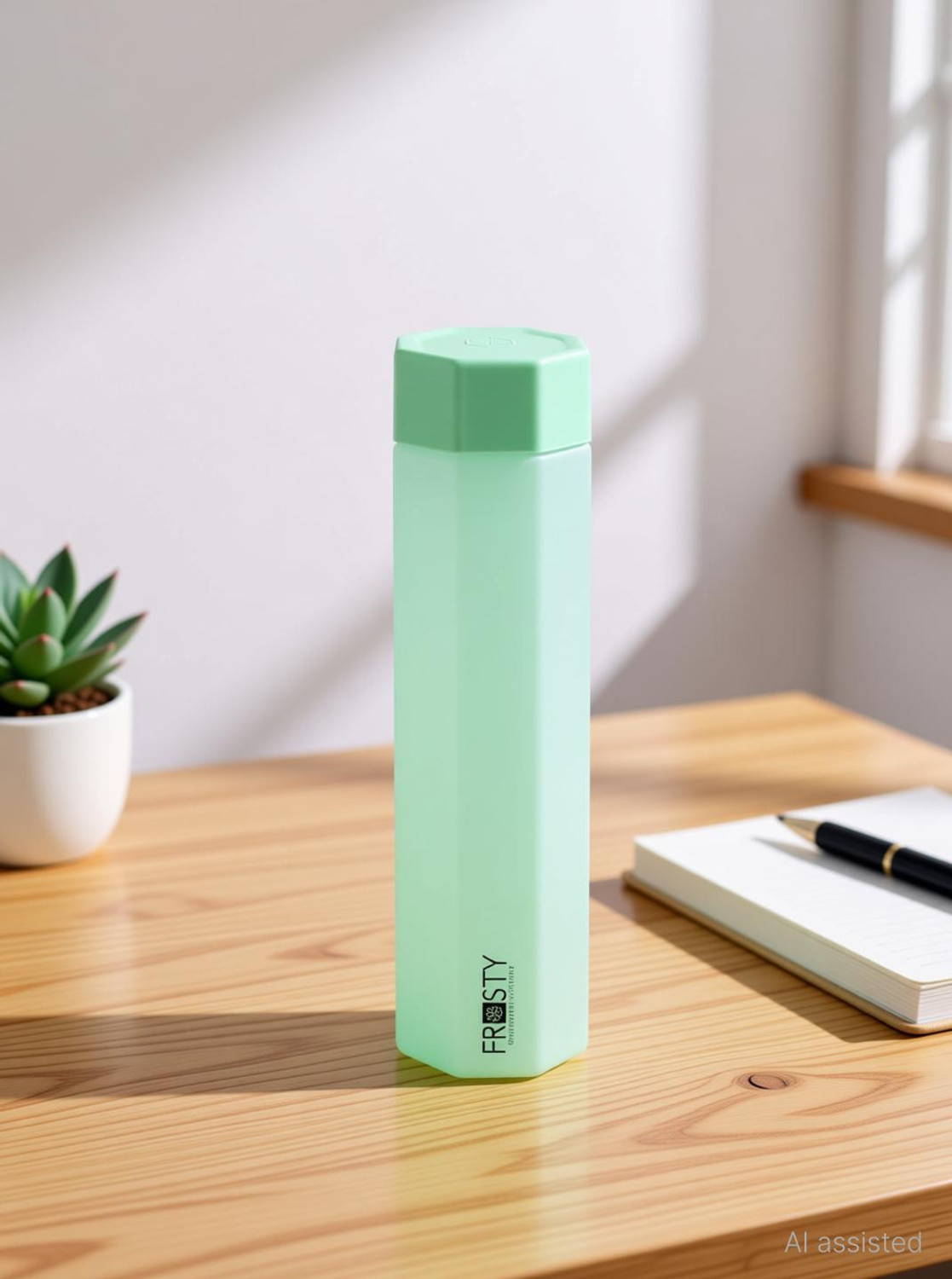 Image of ZROY ENTERPRISE 1 Litre BPA Free Water Bottle for Fridge | Leak Proof Octagone Plastic Bottle 990 ml Plastic Bottle