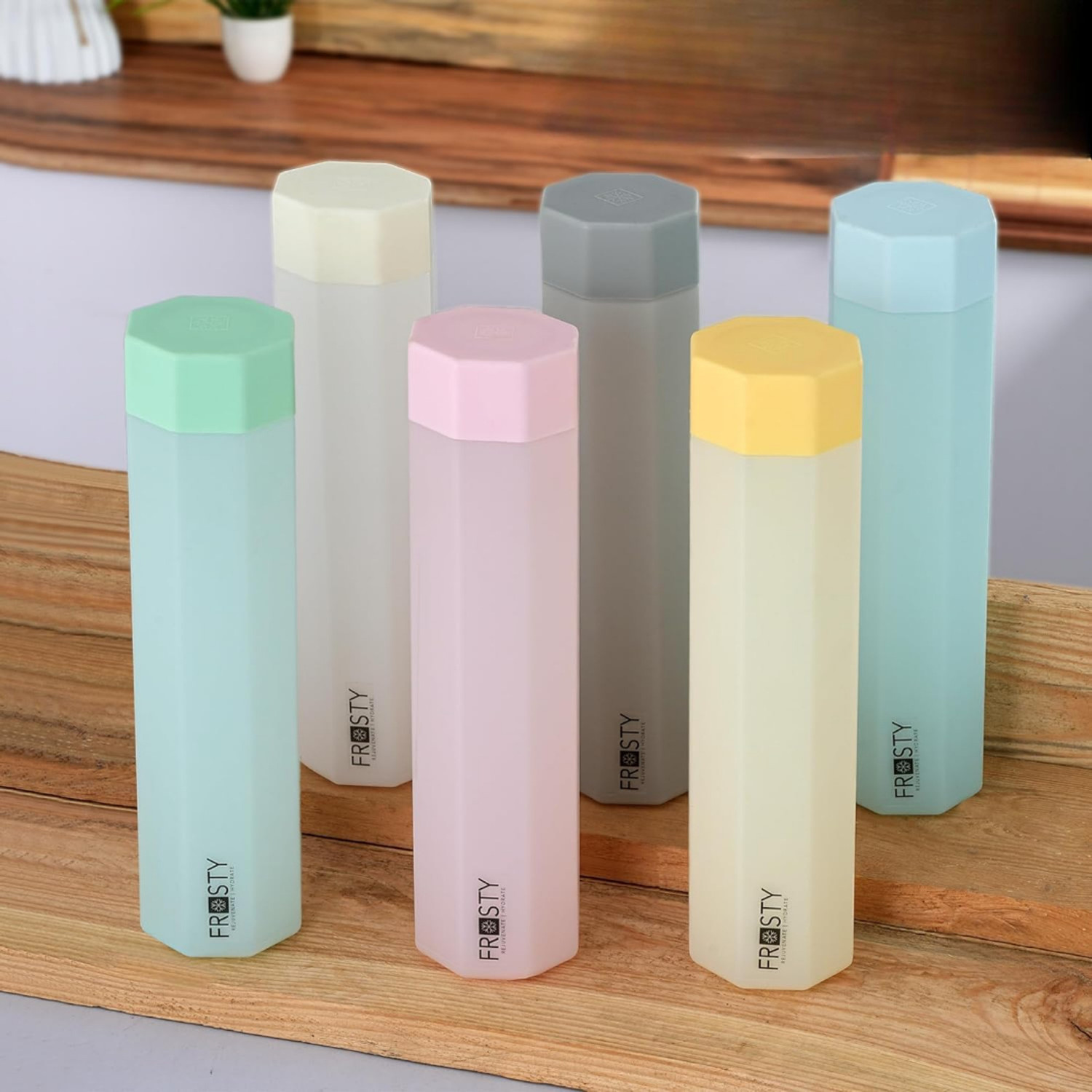 Image of ZROY ENTERPRISE 1 Litre BPA Free Water Bottle for Fridge | Leak Proof Octagone Plastic Bottle 990 ml Plastic Bottle