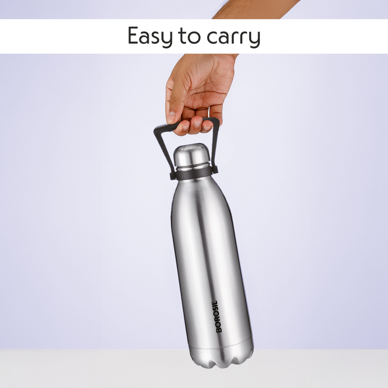 Image of BOROSIL Bolt Bottle 24 hrs Hot & Cold Vaccum Insulated 1500 ml Stainless Steel Flask