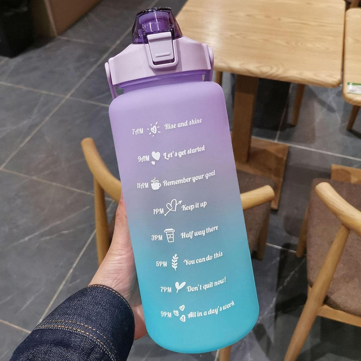 Image of REVATAKG BPA Free Pack of 3 Water Bottle with Sticker & Straw for Kids|Adults|Gym|Travel| 2000 ml Plastic Bottle