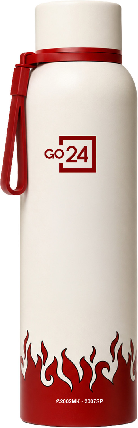 Image of Go24 Naruto 1000 Stainless Steel Hot and Cold Water bottle ISI Certified Thermosteel 980 ml Stainless Steel Flask