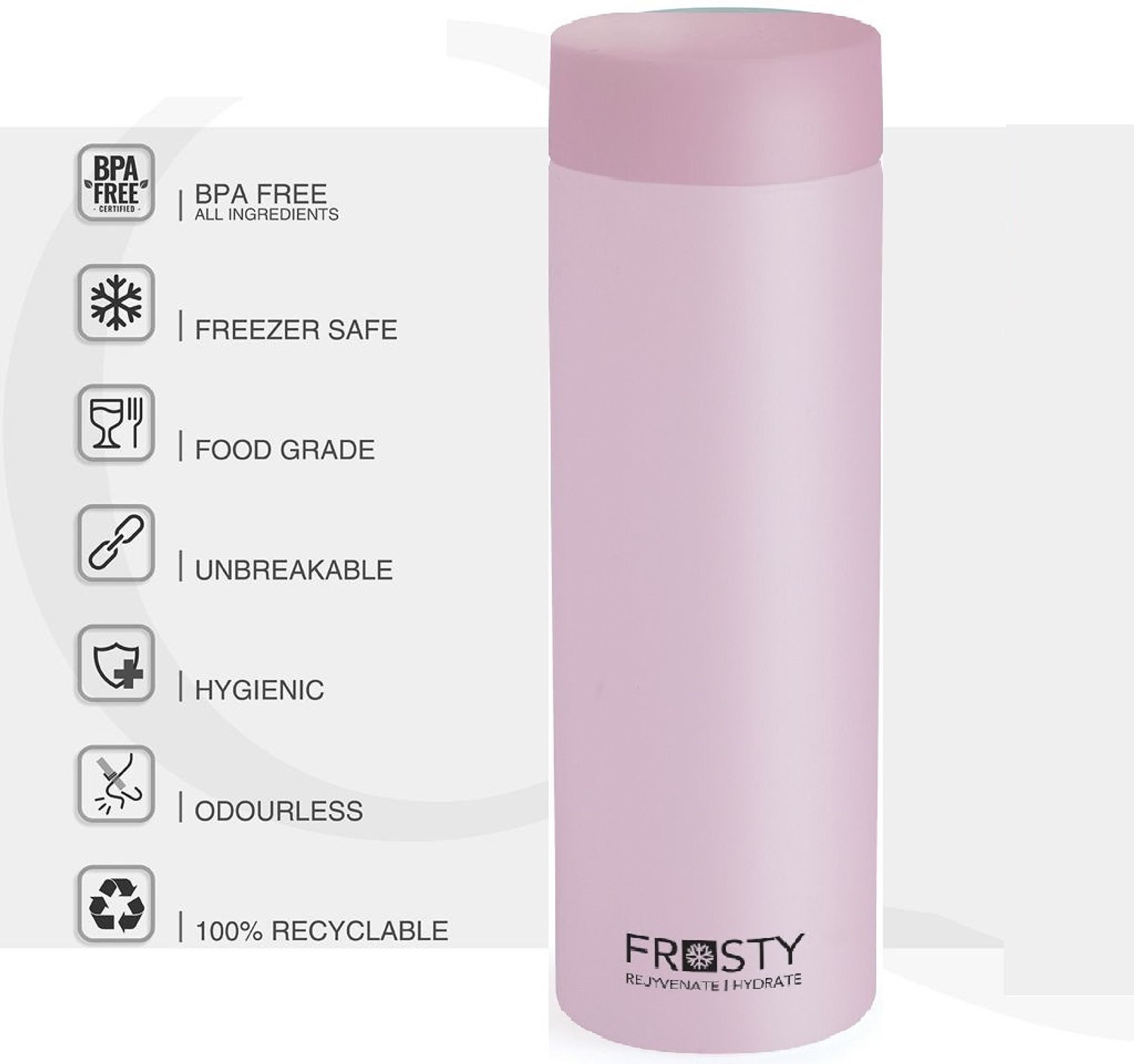 Image of ZROY ENTERPRISE 1 Litre BPA Free Water Bottle for Fridge | Leak Proof Round Plastic Bottle 995 ml Plastic Bottle