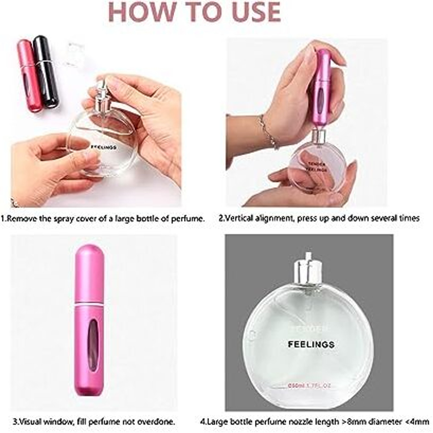 Image of KRIVAENTERPRIS Portable Mini Refillable Perfume Atomizer Bottle 5000 ml Plastic Spray Bottle