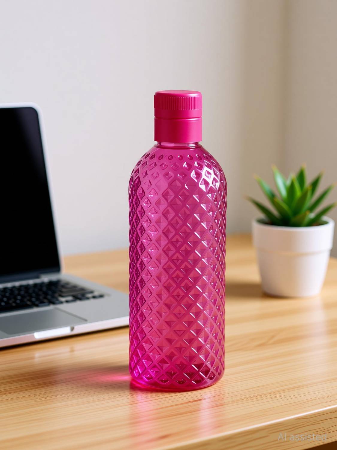 Aone Dimond Design Plastic Fridge,office,Home Water Bottle 1000 ml Plastic Bottle