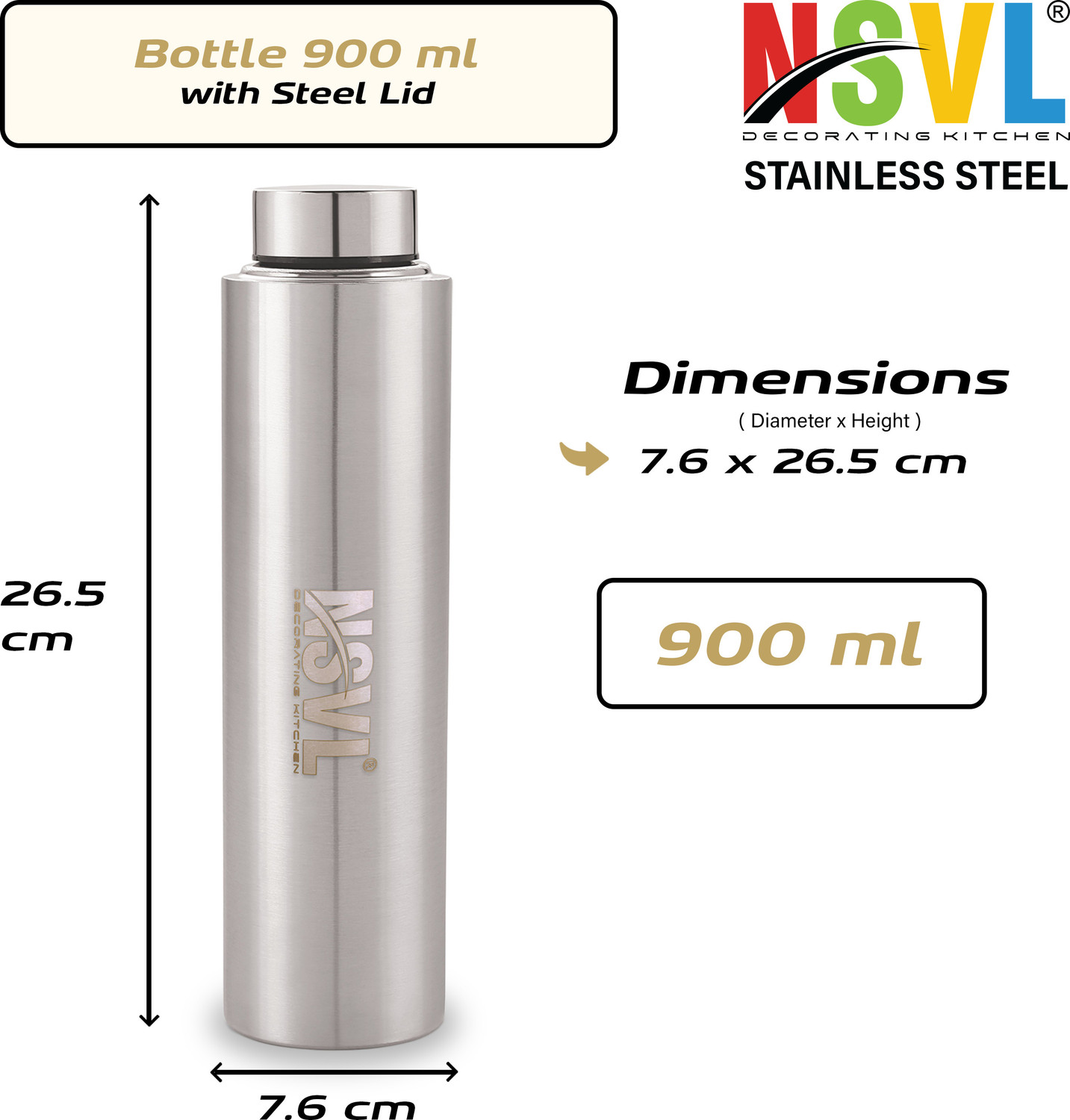 Image of NSVL 6 pcs ss bottle 1000 ml Stainless Steel Bottle