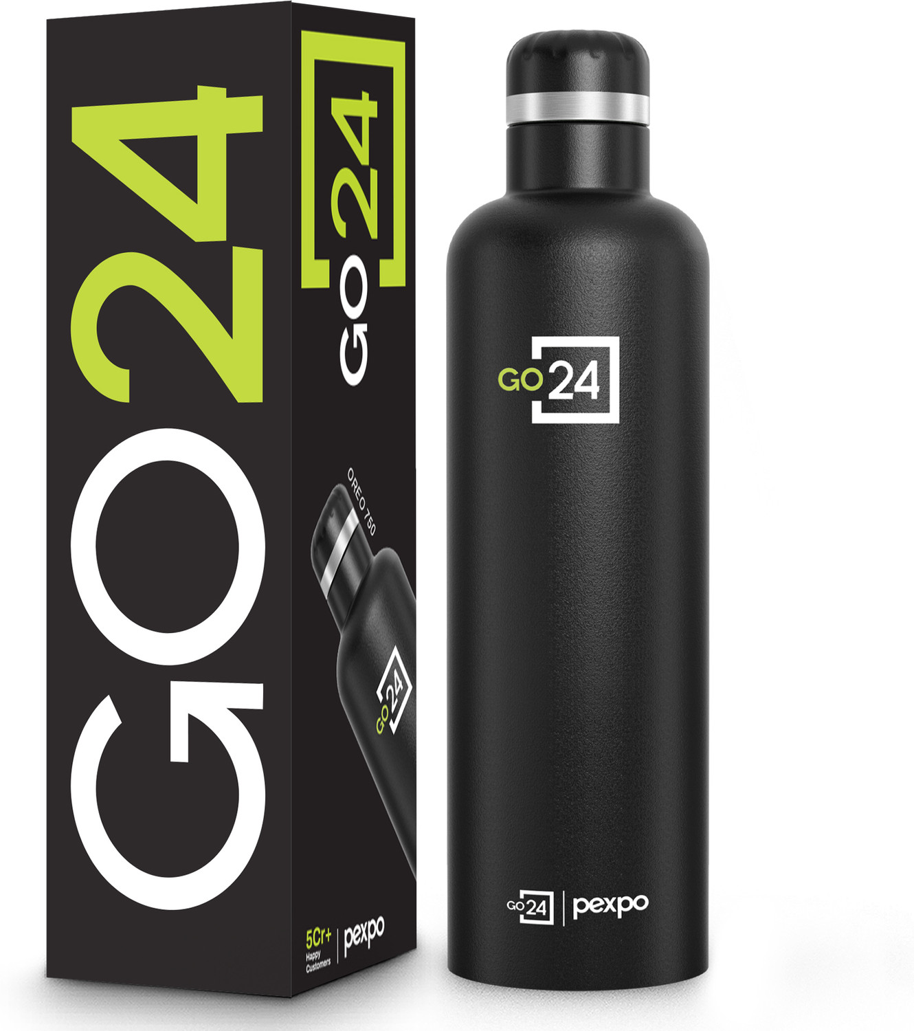 Image of Go24 Water Bottle Hot & Cold Flask ISI Certified Steel Bottle 3 Layer Insulation-Orio 750 ml Steel Flask