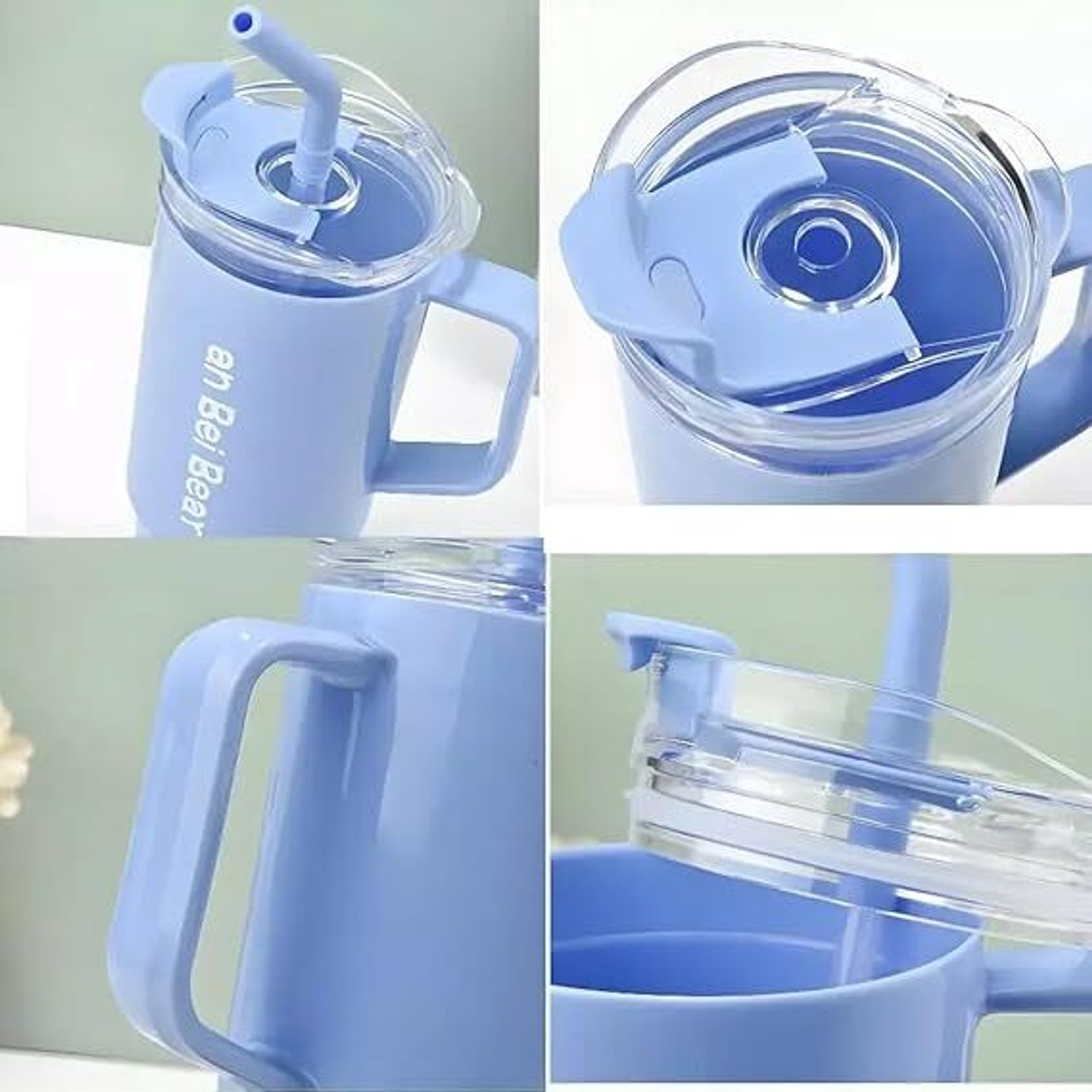 Image of TRINGDOWN Tumbler with Straw, Sport Bottle and Small Flask (1200ml, 800ml, 300ml) 1200 ml Plastic Sipper