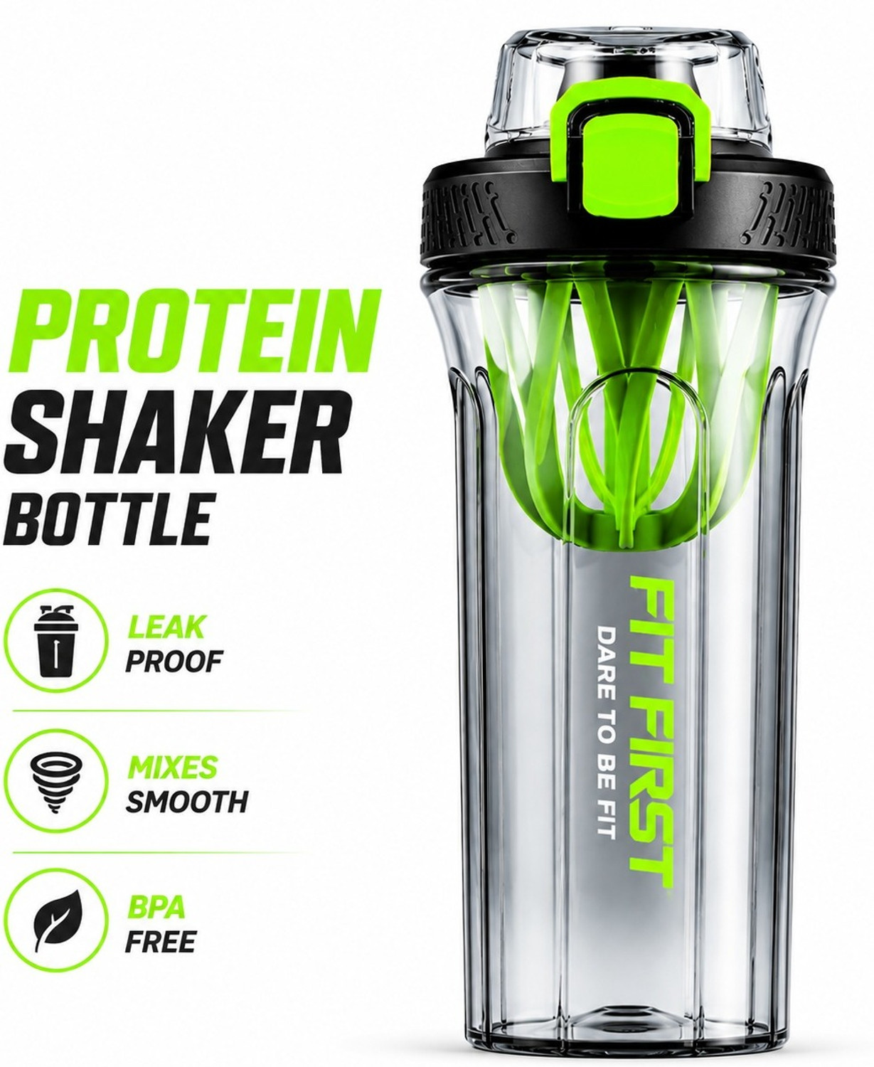 Image of bullpower Shaker Bottles For Protein Shake Gym Sipper 750 ml Plastic Shaker