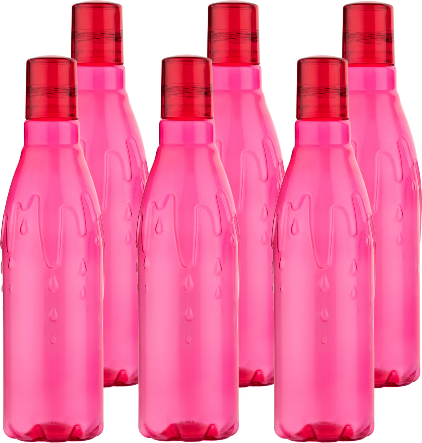Image of Flipkart SmartBuy Premium Quality Water Drop Design Shape water bottle set of fridge 1100 ml Plastic Bottle