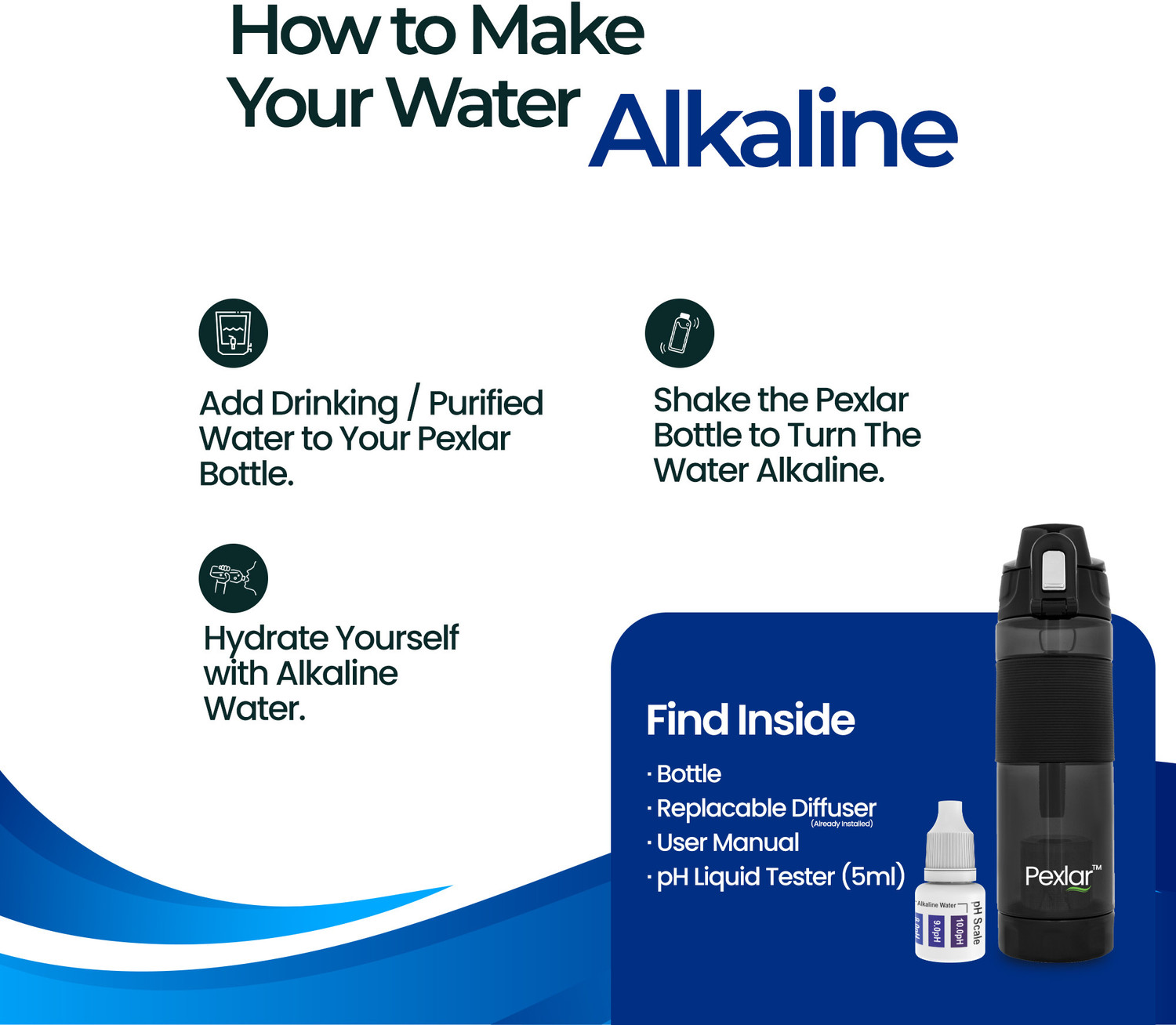Image of Pexlar 650 ml Water Purifier Bottle