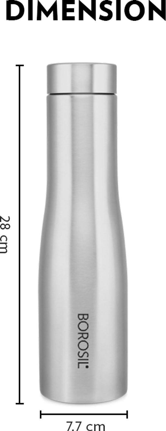 Image of BOROSIL Swan Single Wall Water Bottle, ISI Certified, Made in India 1000 ml Stainless Steel Bottle