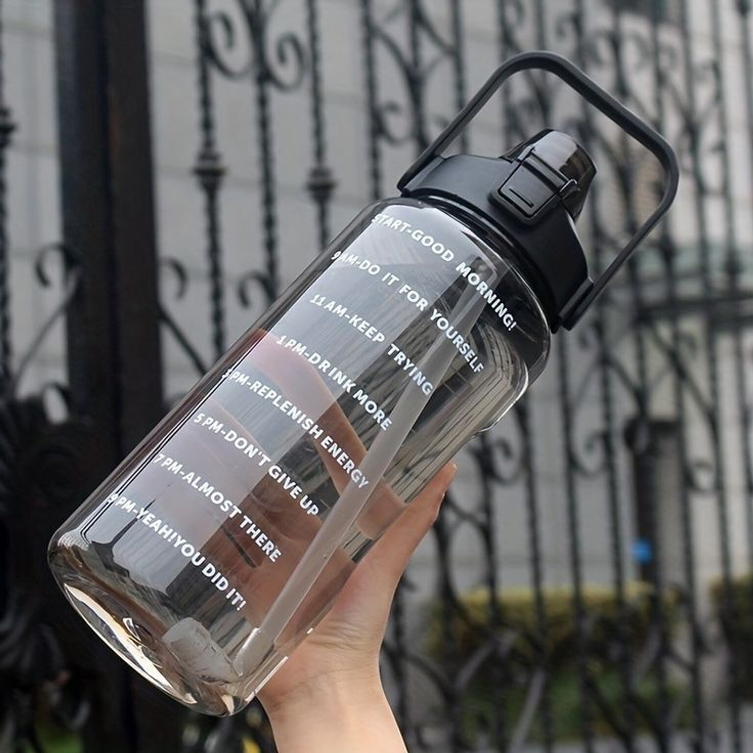 Image of EVERSTPLAST MOTIVATIONAL WATER BOTTLE - 2 LITER ( ANY COLOUR ) 2000 ml Plastic Bottle