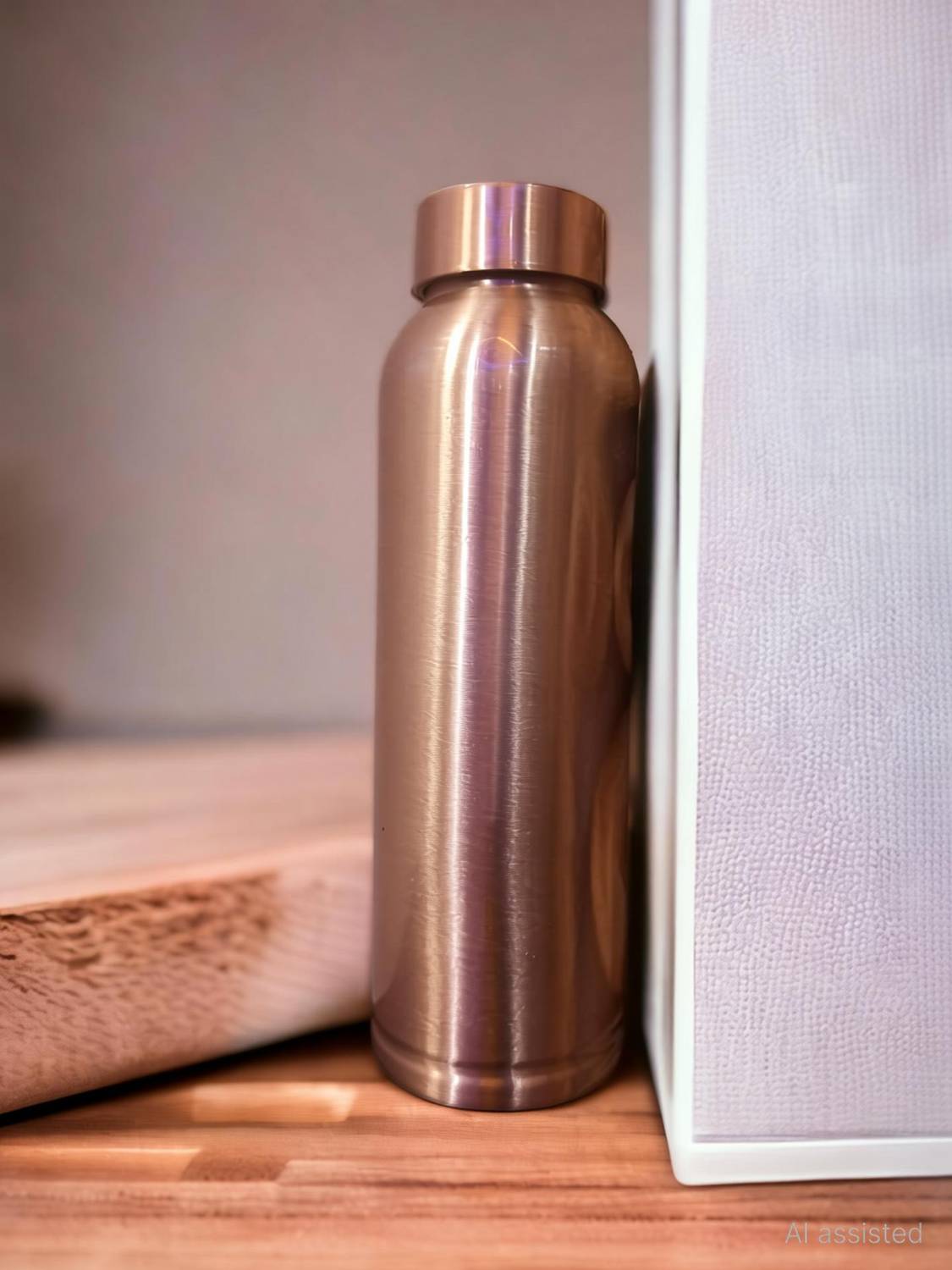 bottlewala Plain Copper Bottle 1Ltr Rust Free, Leak Proof ,Joint Less and Lacquer Coated 1000 ml Copper Bottle