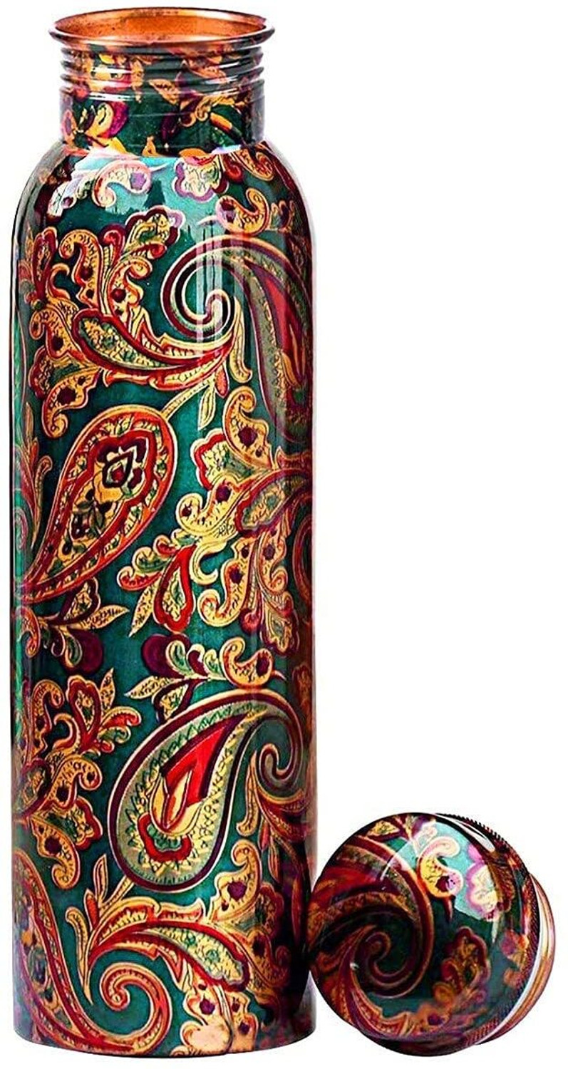 Image of THAMMAR Mandala Design Copper Vessel 1000 ml Copper Bottle