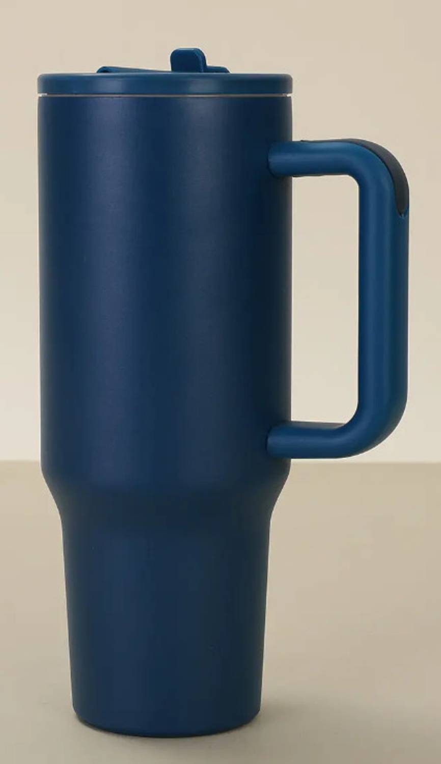 4tens Hot and Cold with Handle and Lid and Straw Double Insulated Leak Proof Tumbler 1200 ml Steel Flask