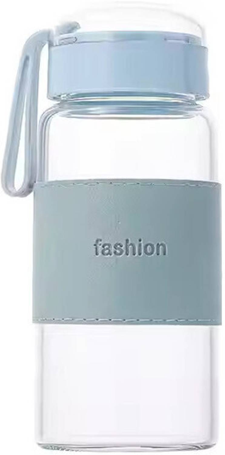 Adhunyk Borosilicate Glass Water Bottle with Silicon Sleeve for Home, Office & Gym 340 ml Glass Sipper