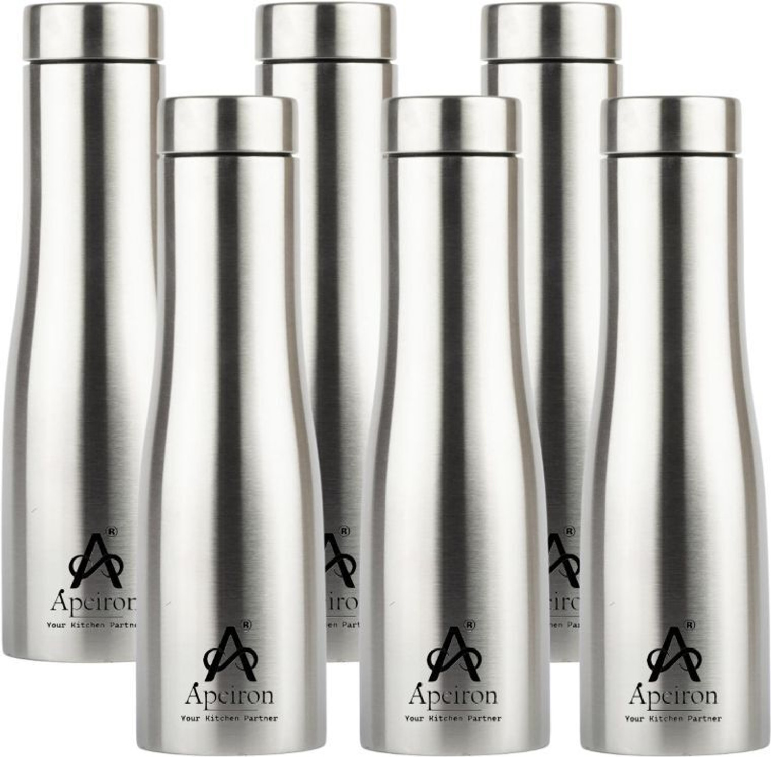 Image of Apeiron Pyramid SS 1000ml Bottle Pack Of 6 1000 ml Steel Bottle
