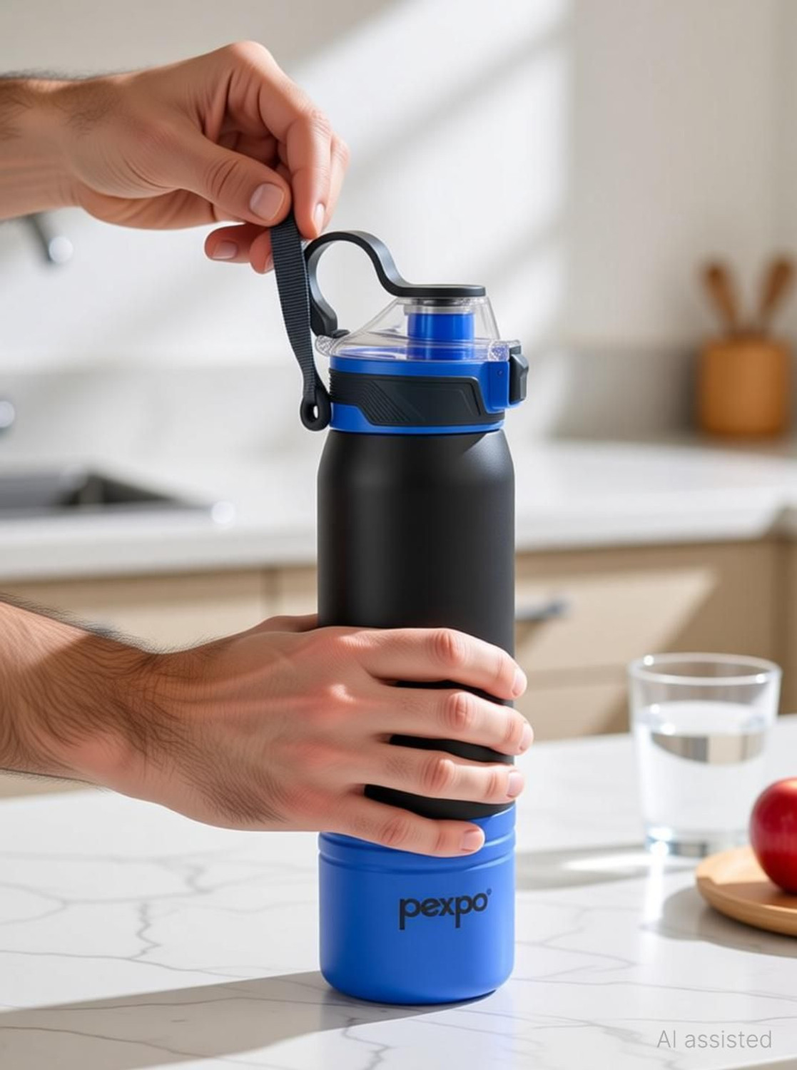 Image of pexpo Amora Insulated Stainless Steel Water Bottle for Kids Narrow Mouth Cap 700 ml Steel Bottle