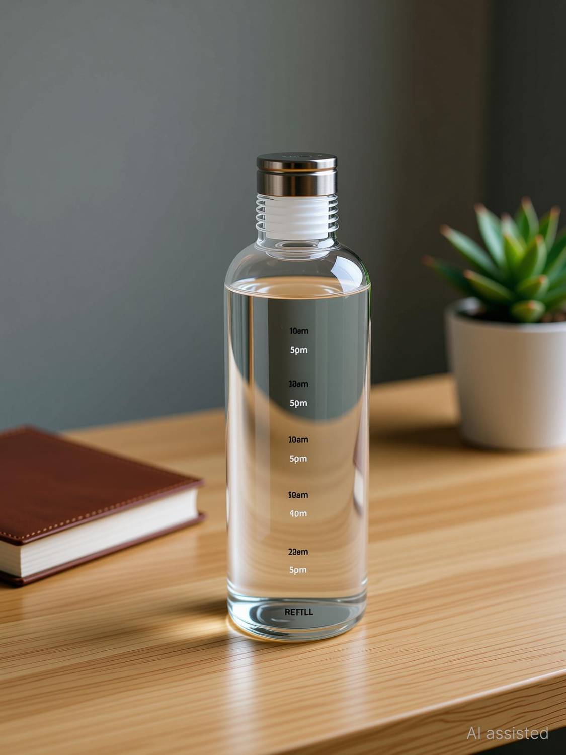 DreamAura Borosilicate Glass Water Bottle 500ml
