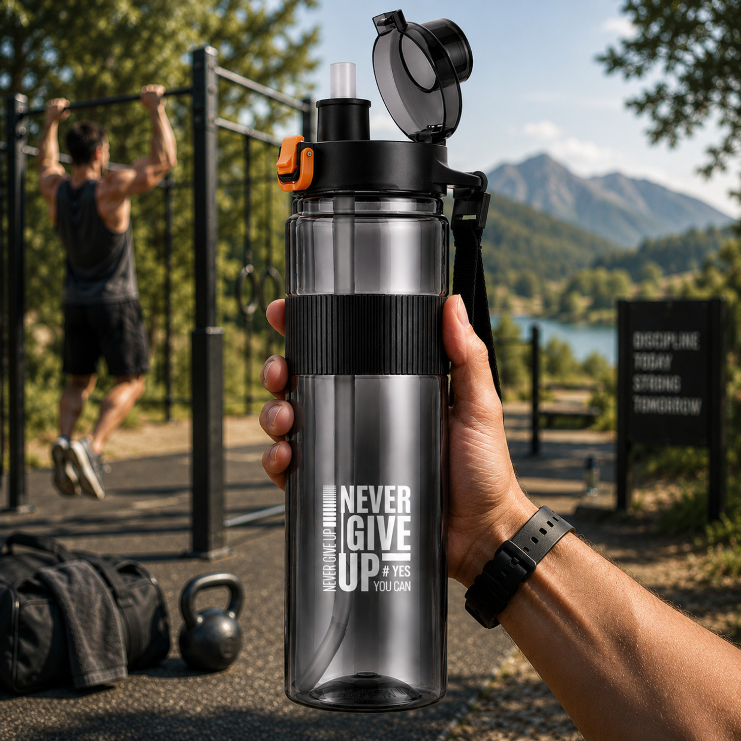 Image of KABHI ENTERPRISES Motivational Bottle 1000 ml Water Bottles